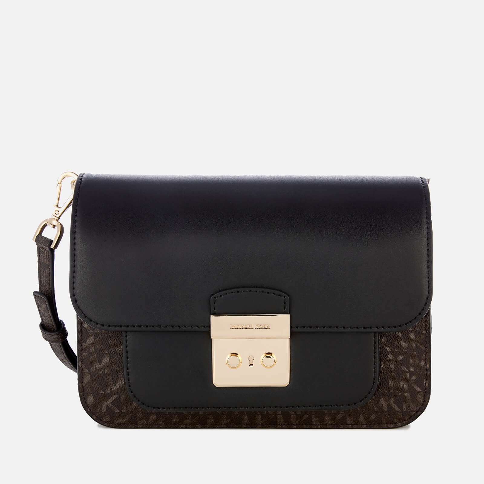 MICHAEL MICHAEL KORS Women s Sloan Editor Shoulder Bag Brown Black Coggles