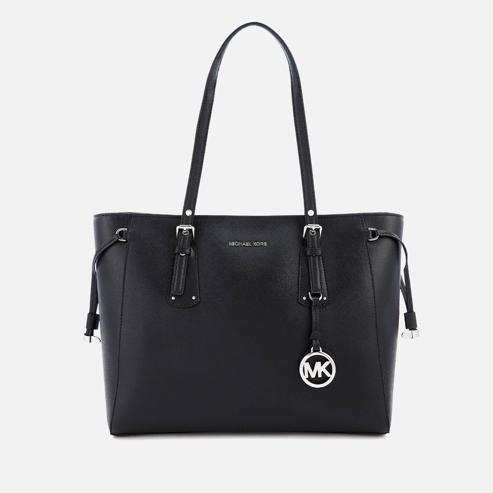 MICHAEL MICHAEL KORS Women s Voyager Tote Bag Black Silver Coggles