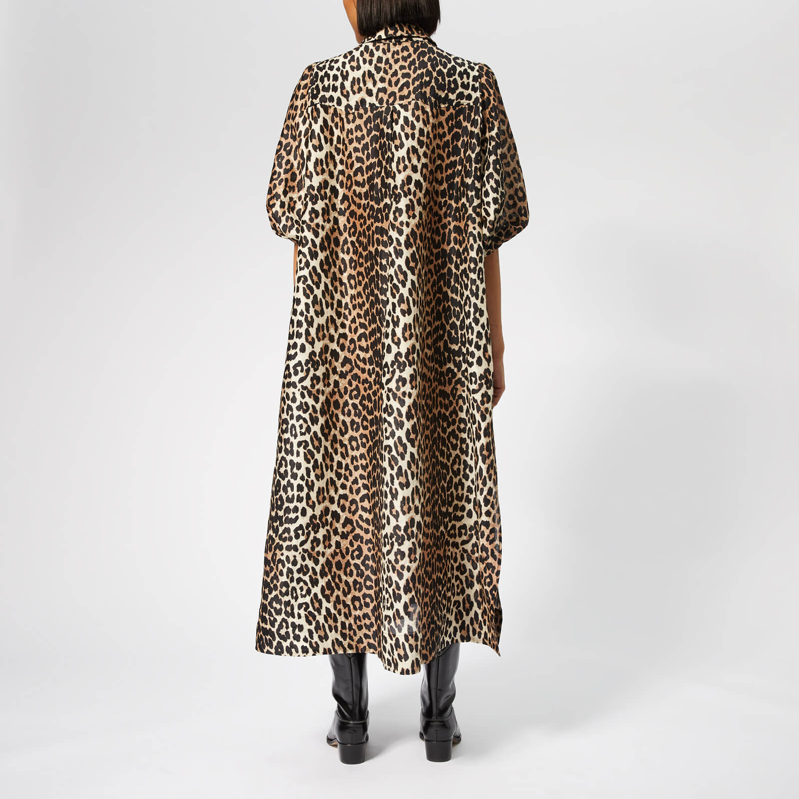 Ganni cedar dress leopard discount