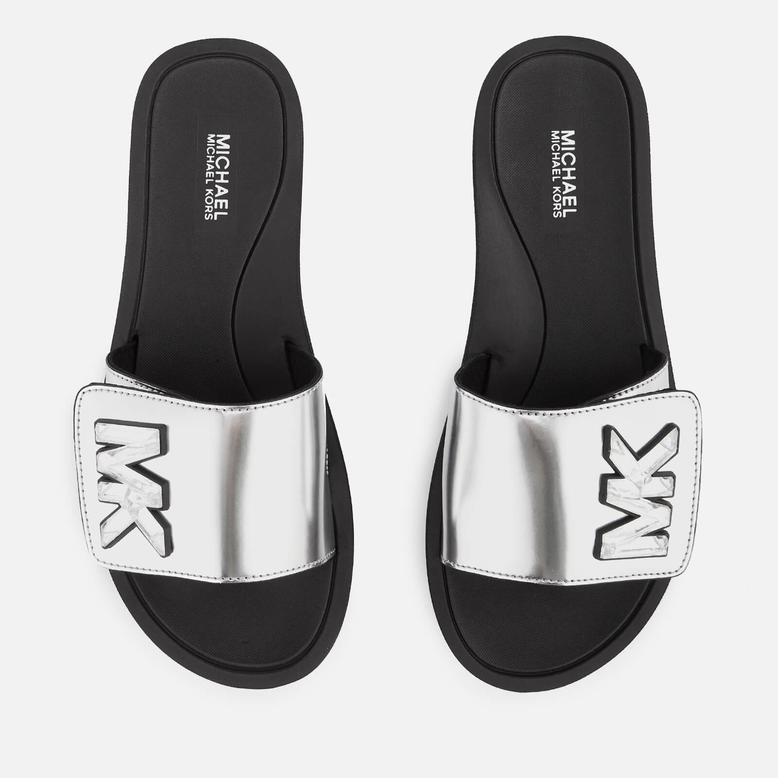 Michael kors outlet slides silver