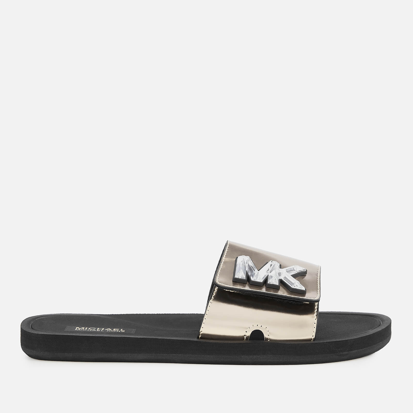 MICHAEL MICHAEL KORS Women s MK Slide Sandals Pale Gold UK 3 US 6 Allsole