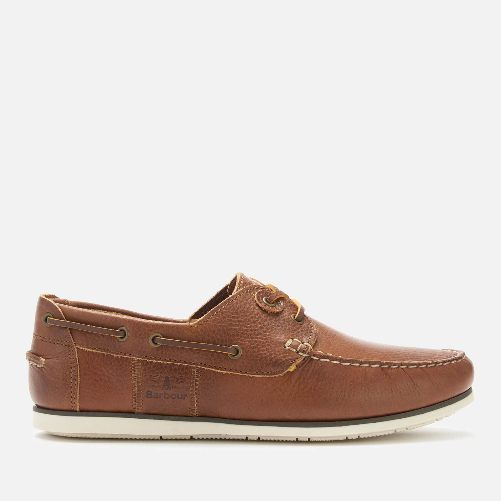 Barbour Men s Capstan Leather Boat Shoes Cognac UK 7 Allsole