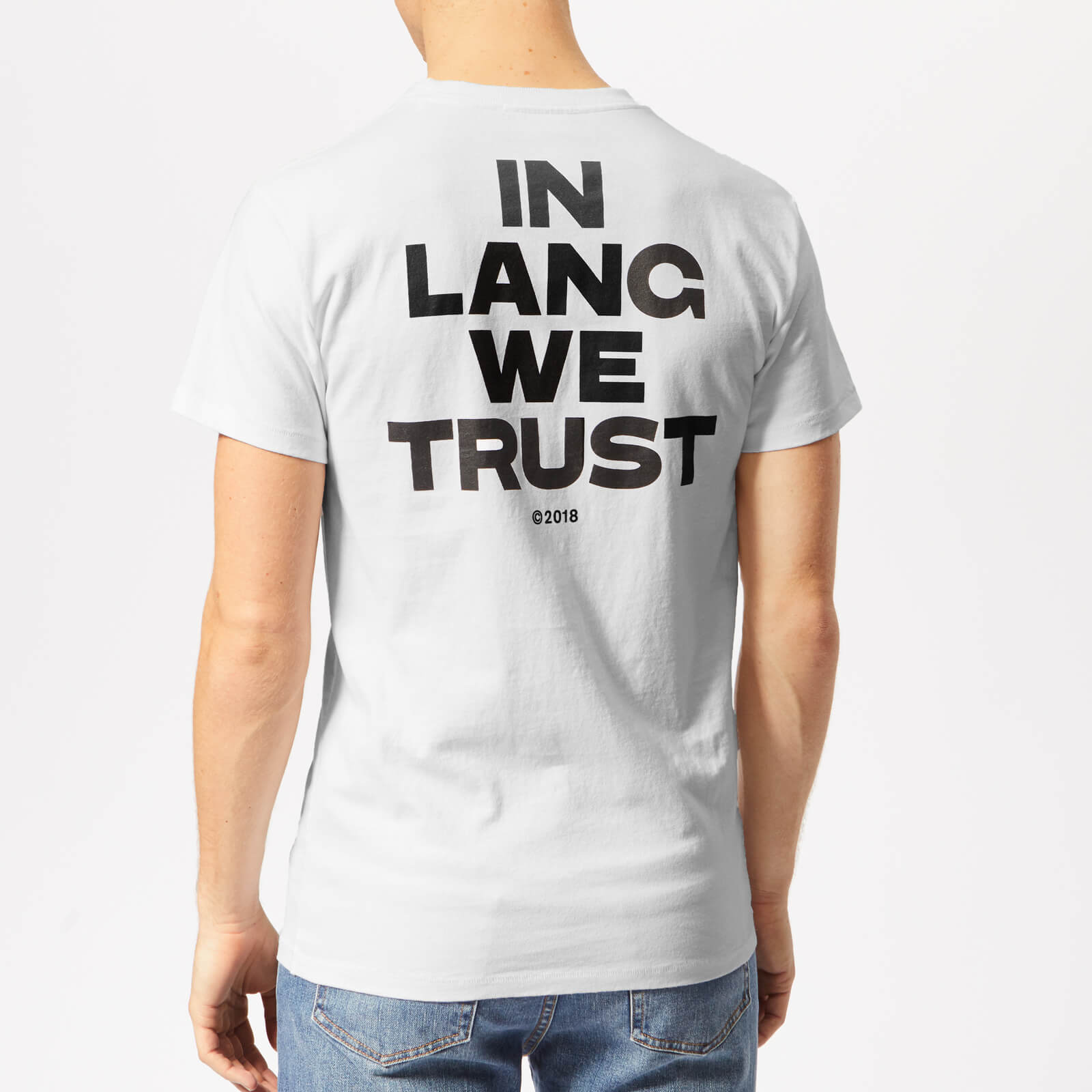 Helmut Lang Men s Little T Shirt with Print Chalk White Coggles