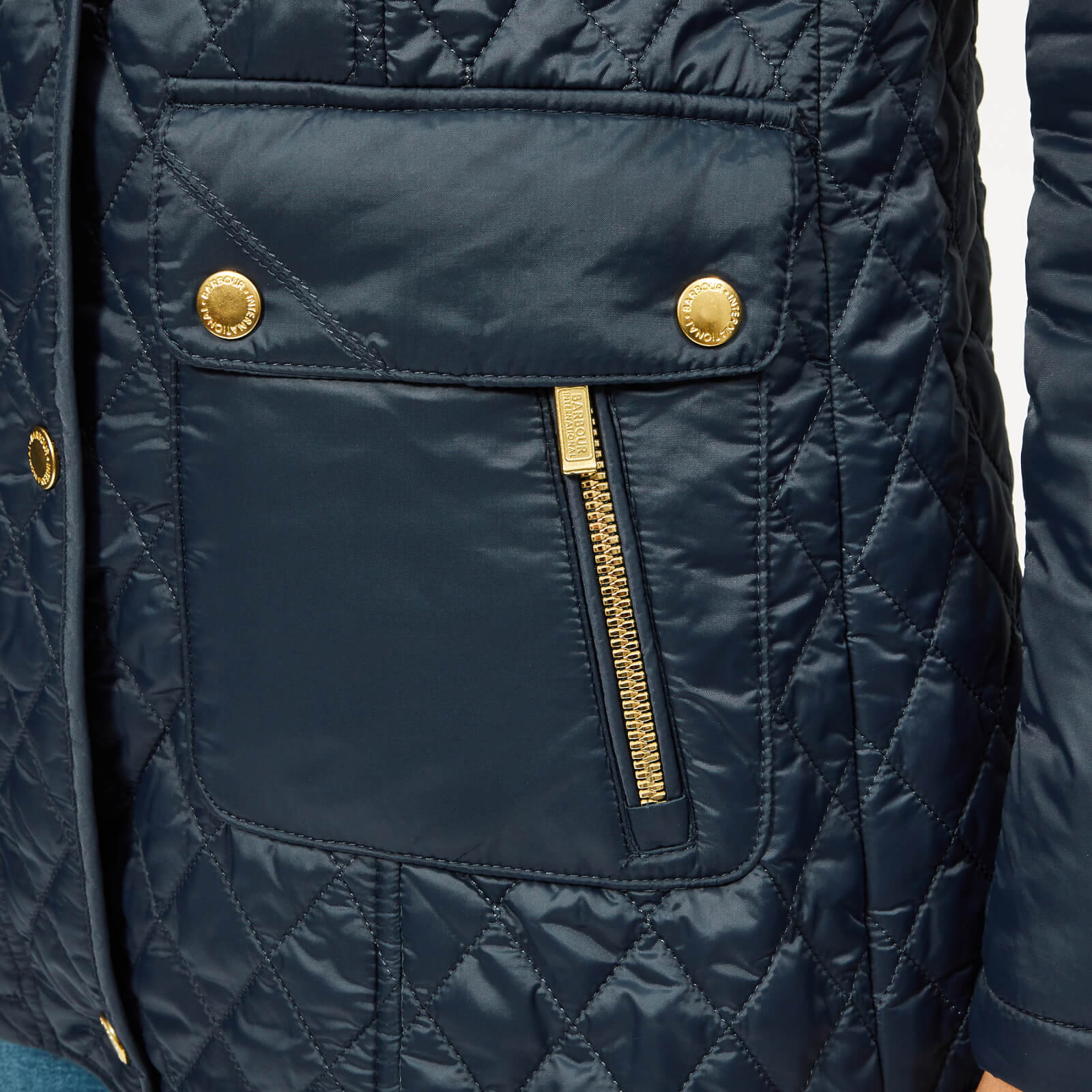 Barbour International Women s Penhal Quilted Coat Navy Coggles