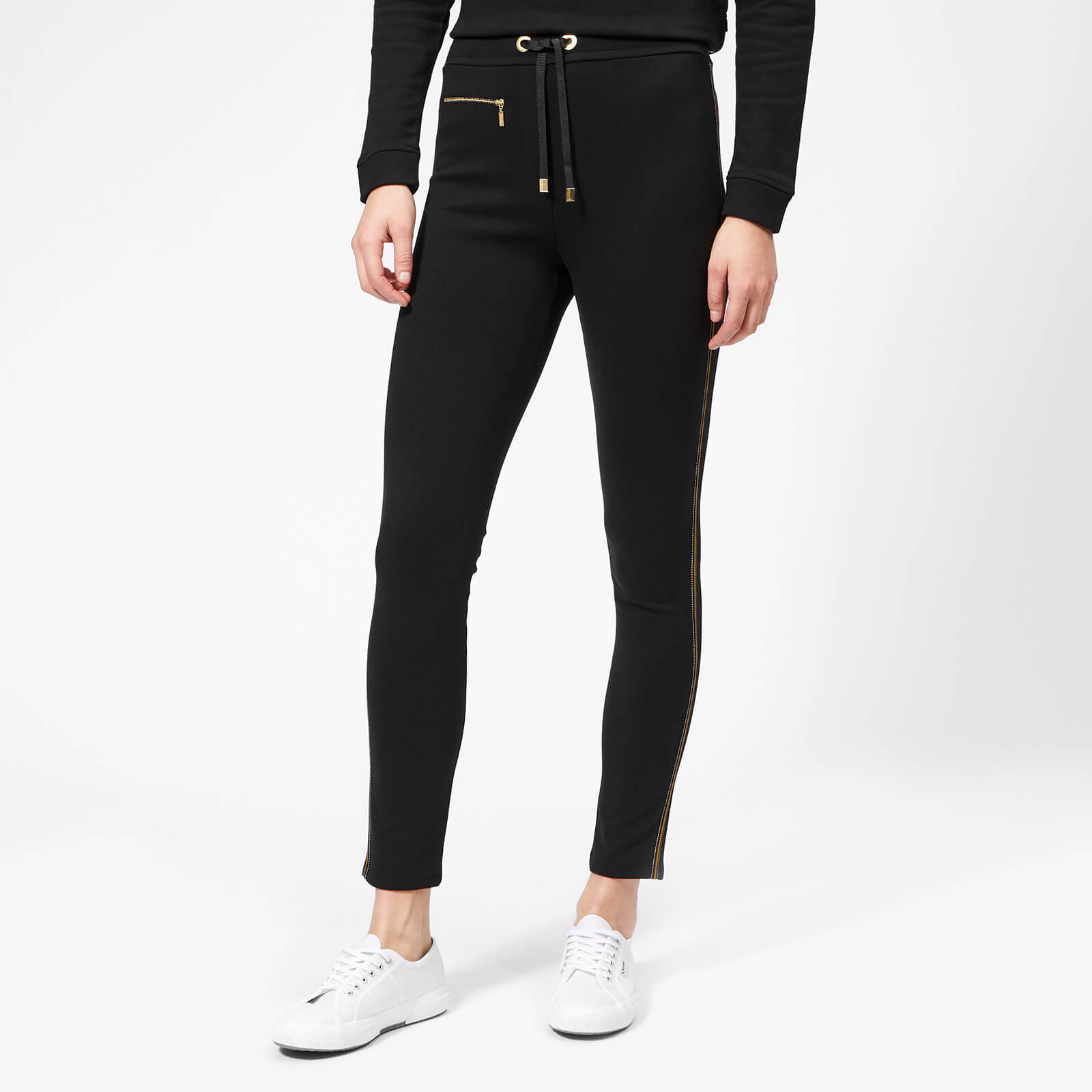 Barbour International Women s Track Trousers Black Gold UK 8 Coggles