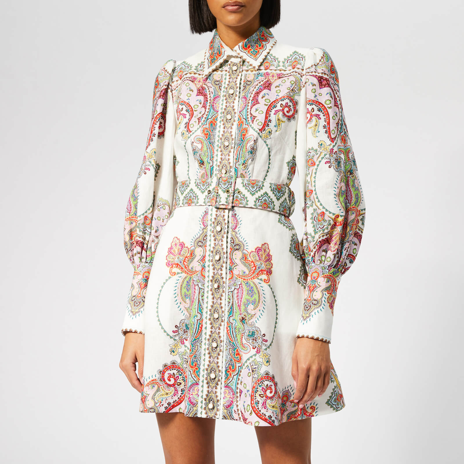 Zimmermann Women s Ninety Six Shirt Dress Lennon Paisley Coggles