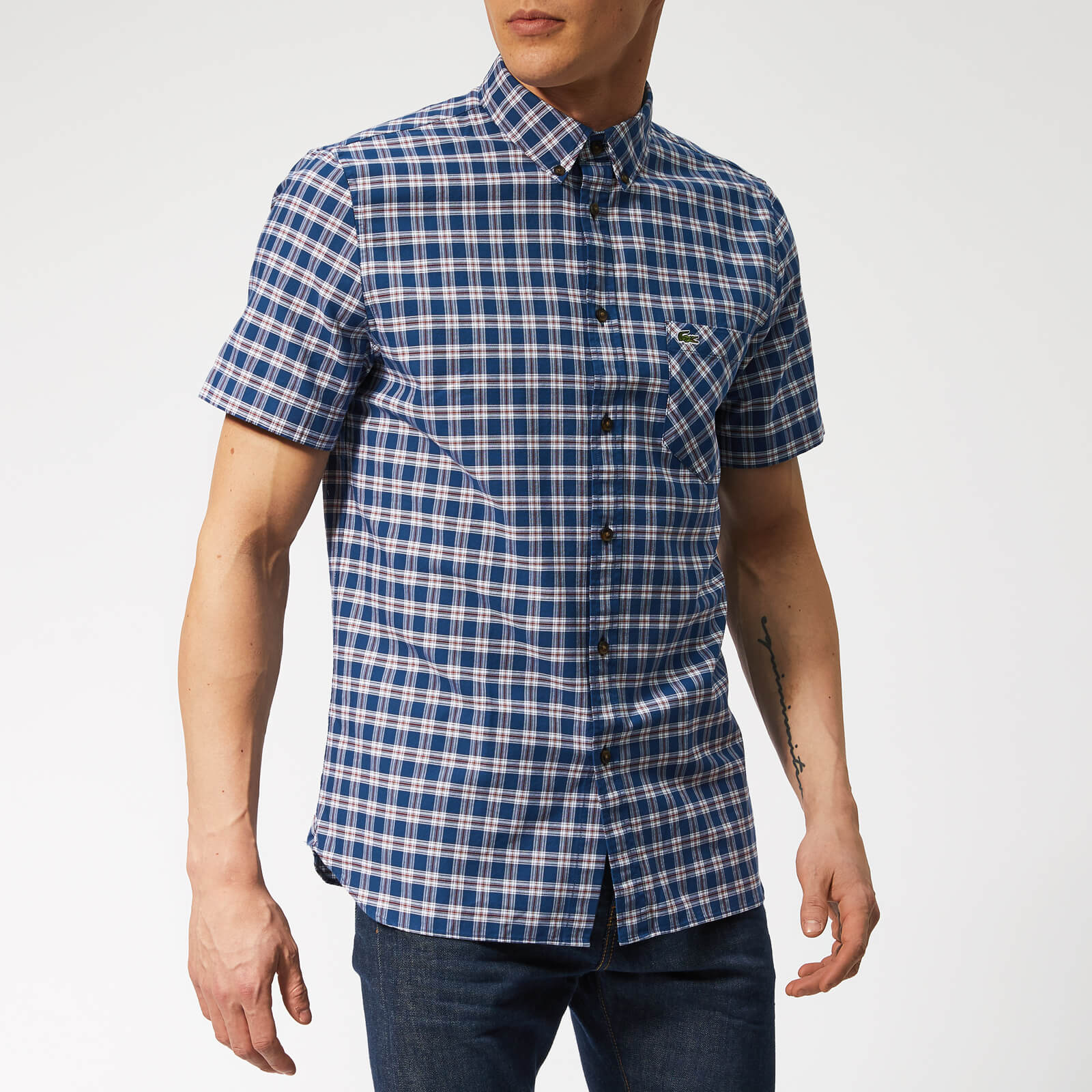 Lacoste short sleeve oxford shirt 2025