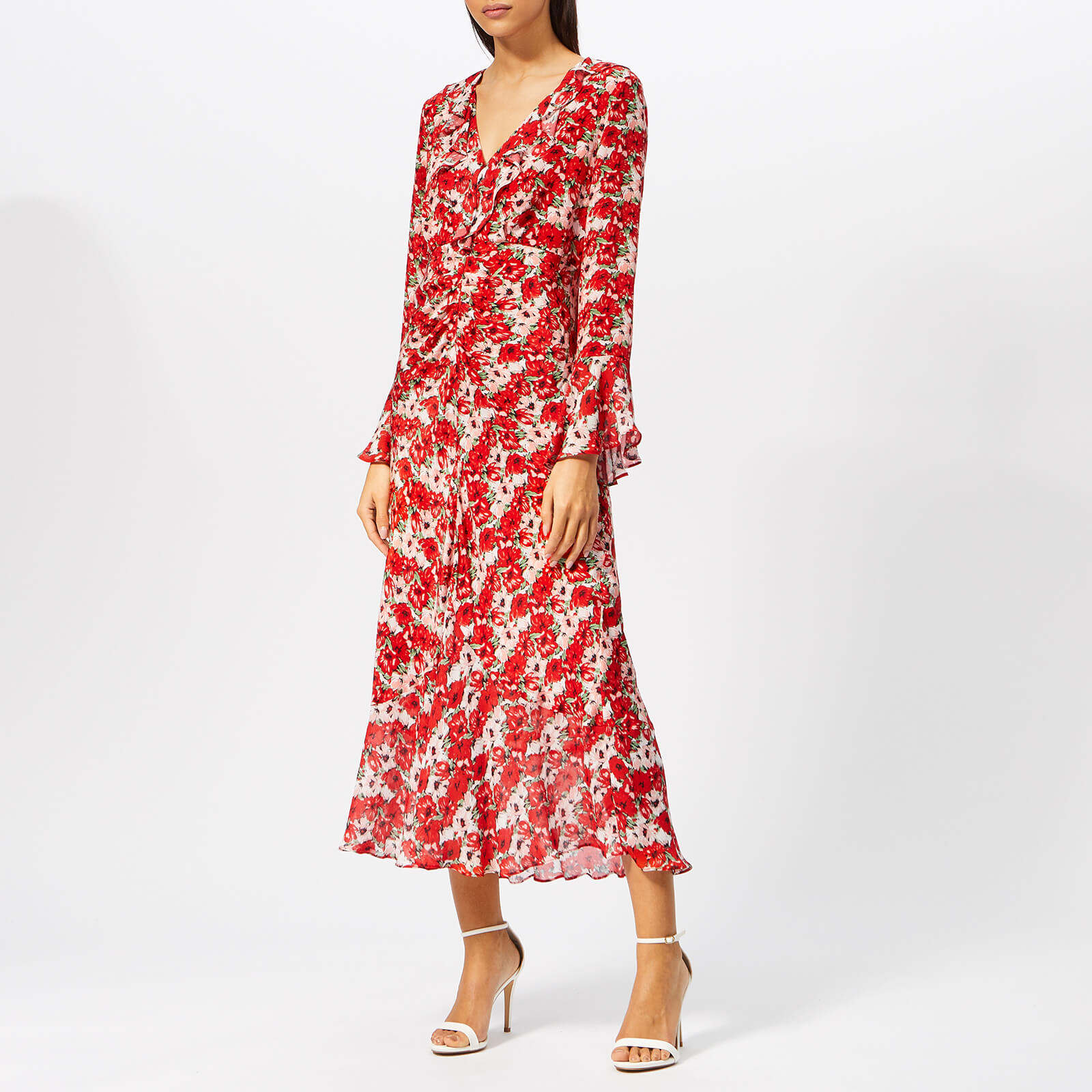 Rixo red floral dress online