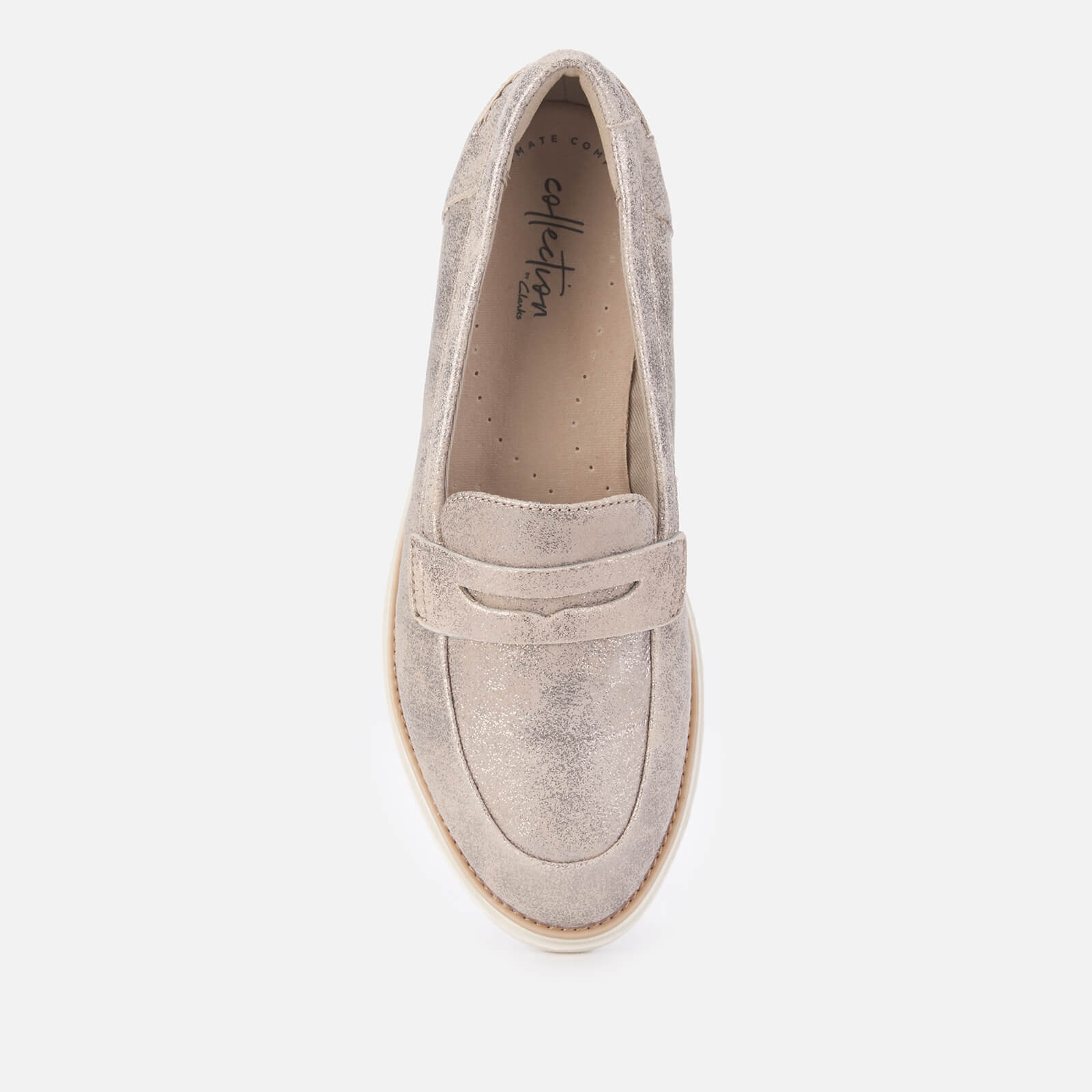 Clarks Women s Sharon Ranch Suede Loafers Pewter Allsole