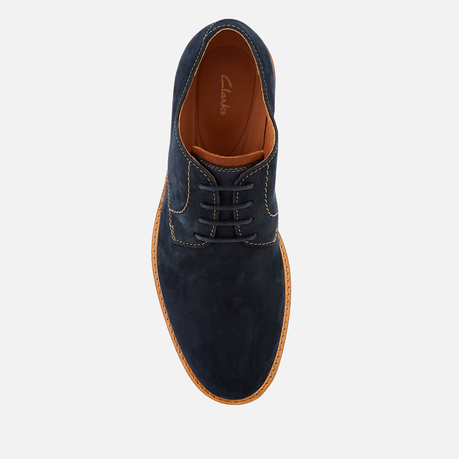 Clarks Men s Atticus Lace Nubuck Derby Shoes Navy Allsole