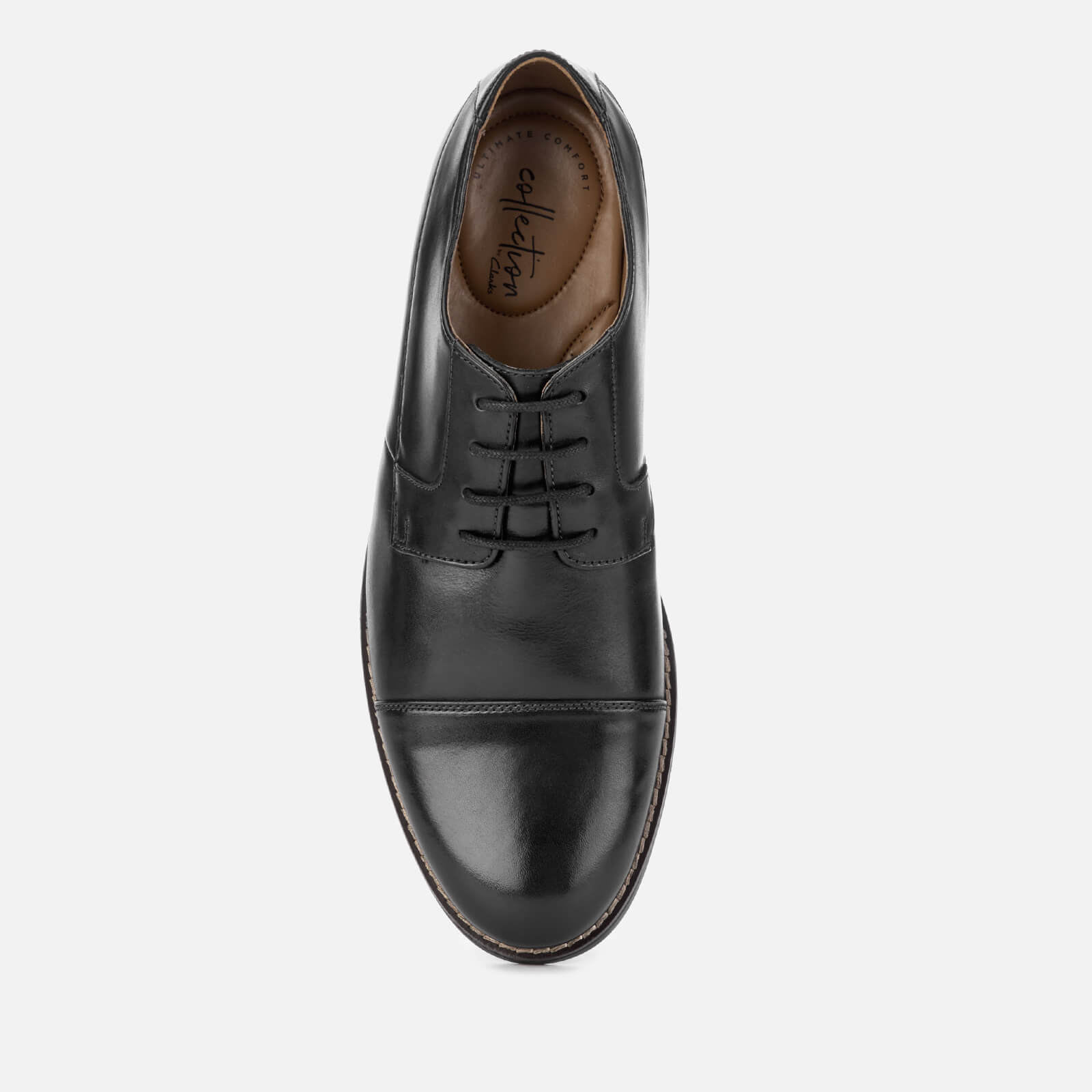 Clarks Men s Becken Cap Leather Derby Shoes Black