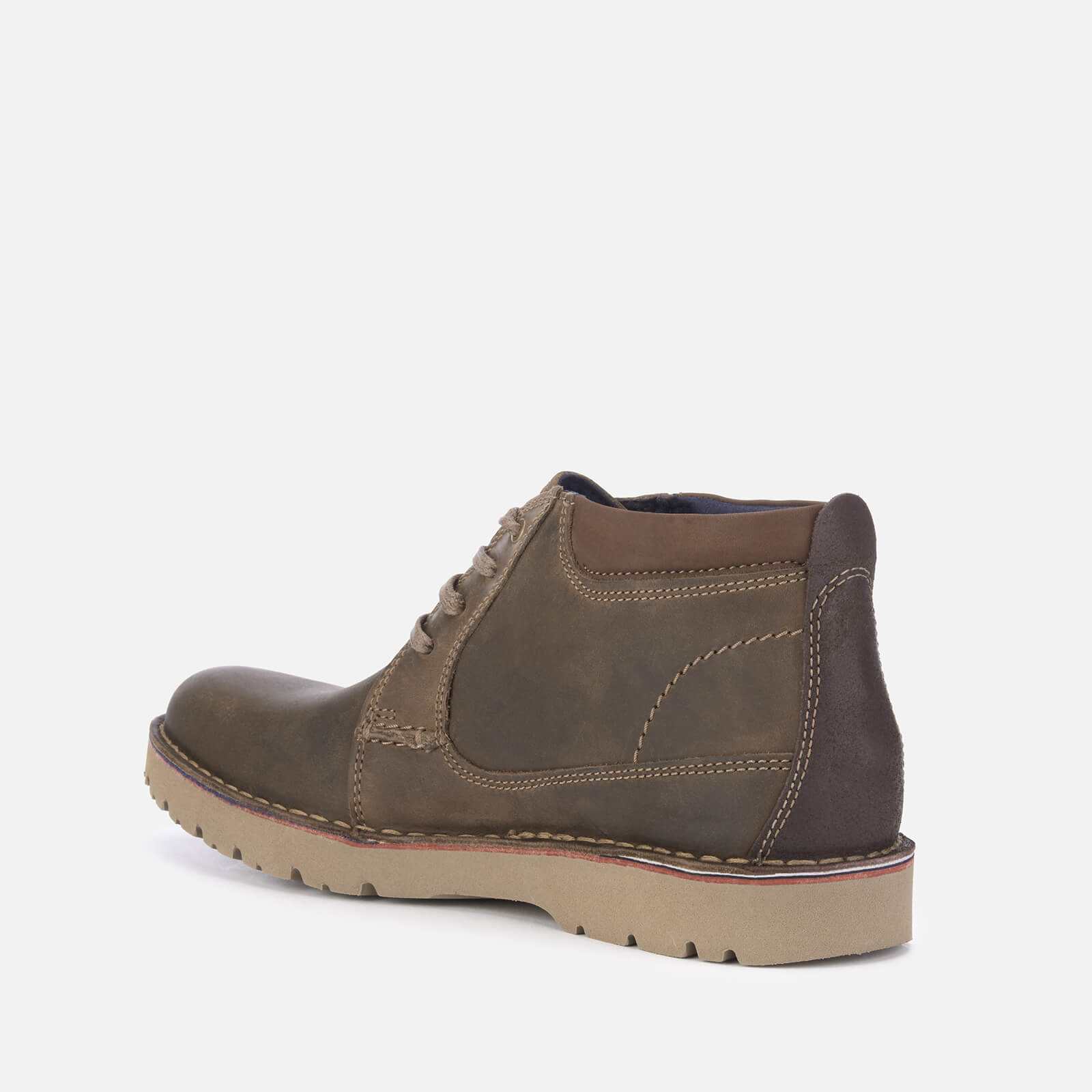 Clarks Men s Vargo Mid Leather Chukka Boots Olive Allsole