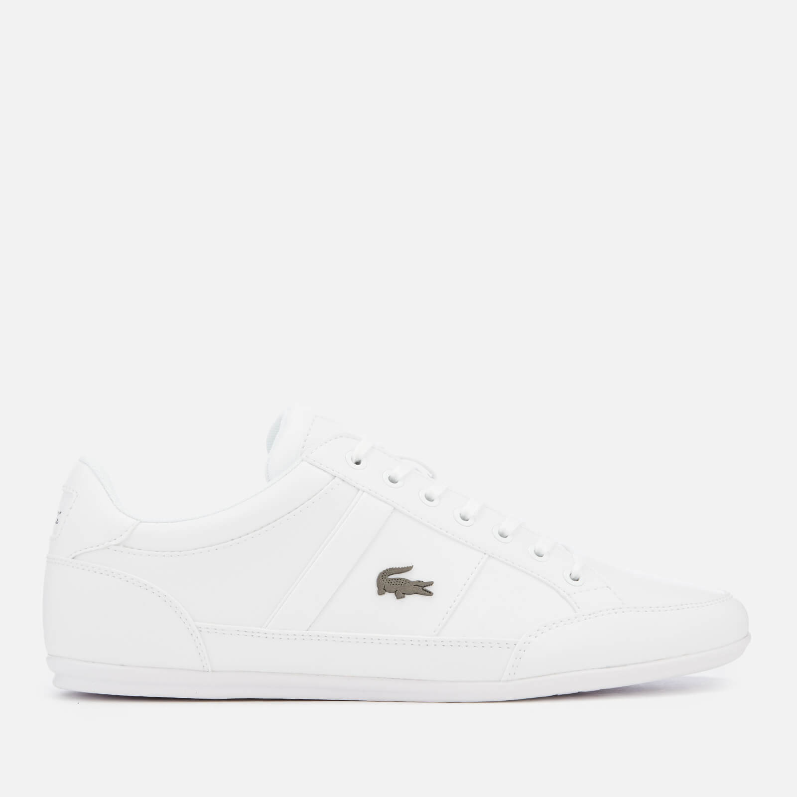 Lacoste Men s Chaymon Bl 1 Leather Low Profile Trainers White White Allsole