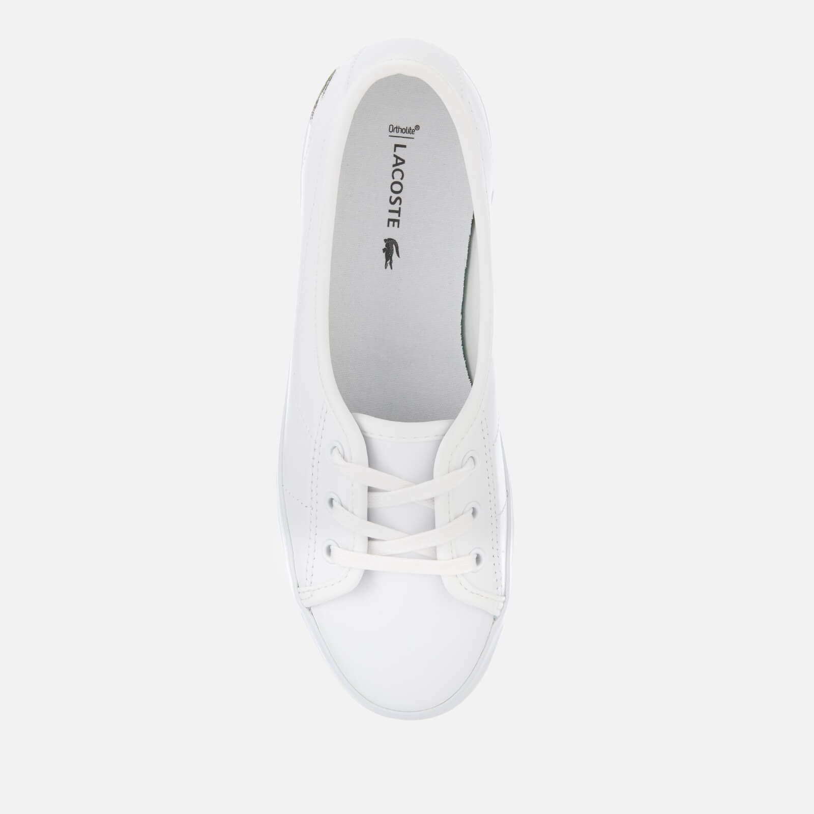 Lacoste Women s Ziane Chunky BL Leather 3 Eye Pumps White White Allsole