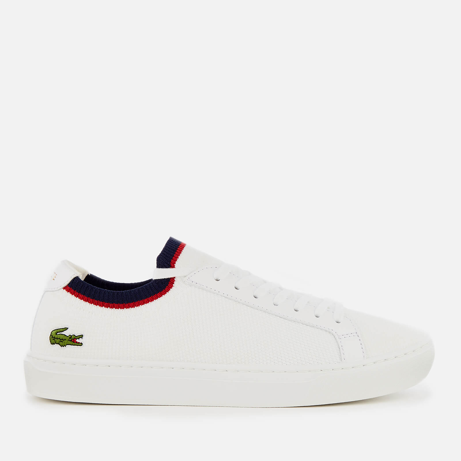 Lacoste Men s La Piquee 119 1 Knitted Cupsole Trainers White Navy Red Allsole
