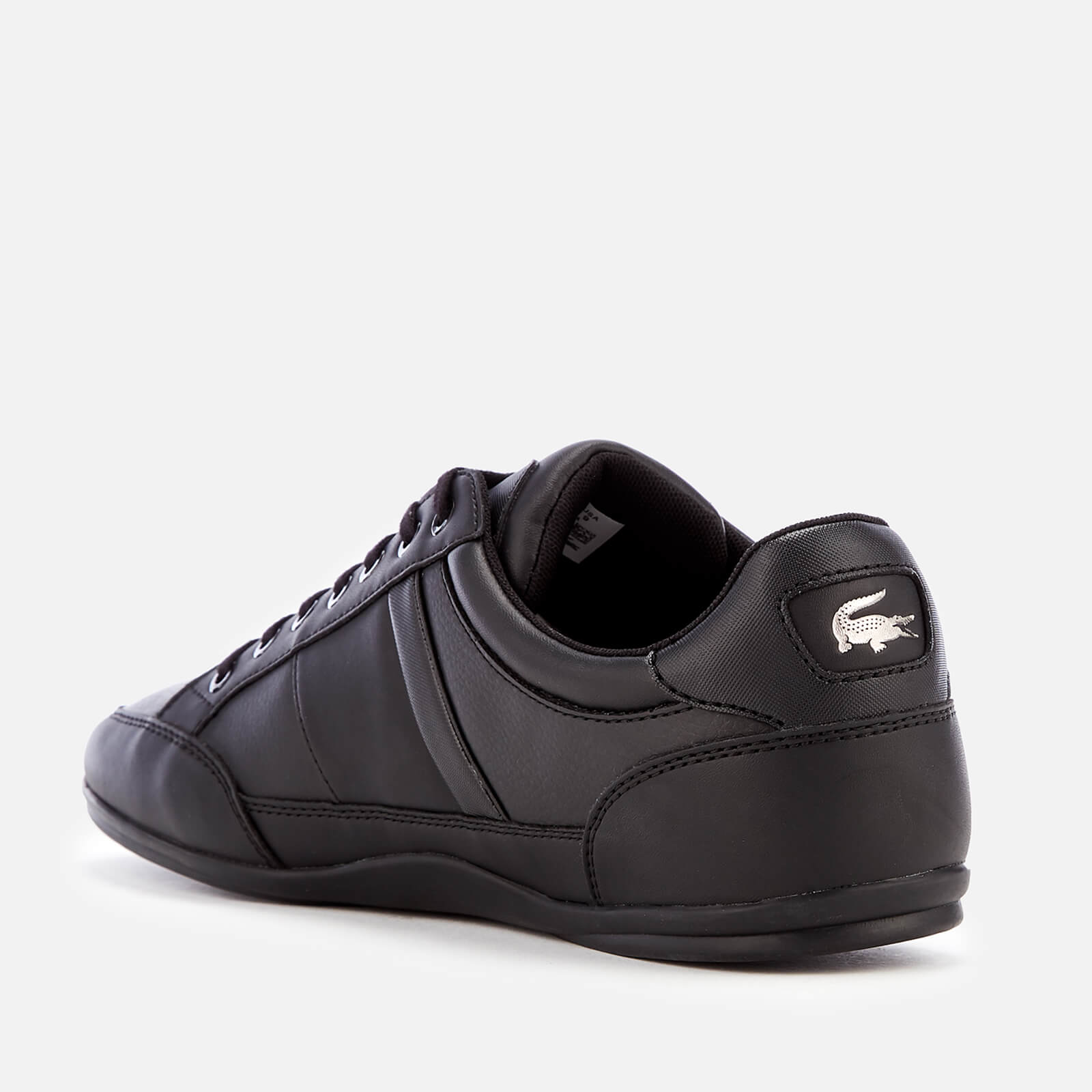 Lacoste Men s Chaymon Bl 1 Leather Low Profile Trainers Black Black Allsole