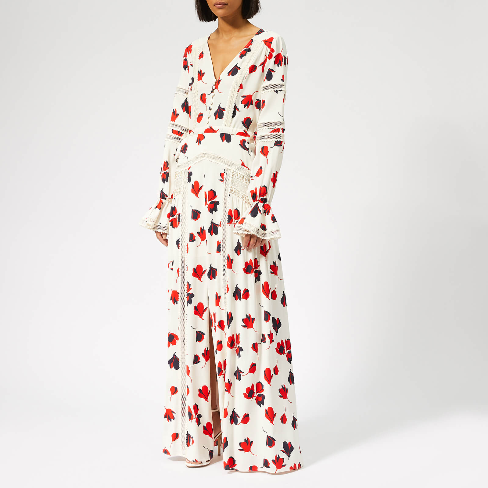 Self portrait floral maxi dress discount