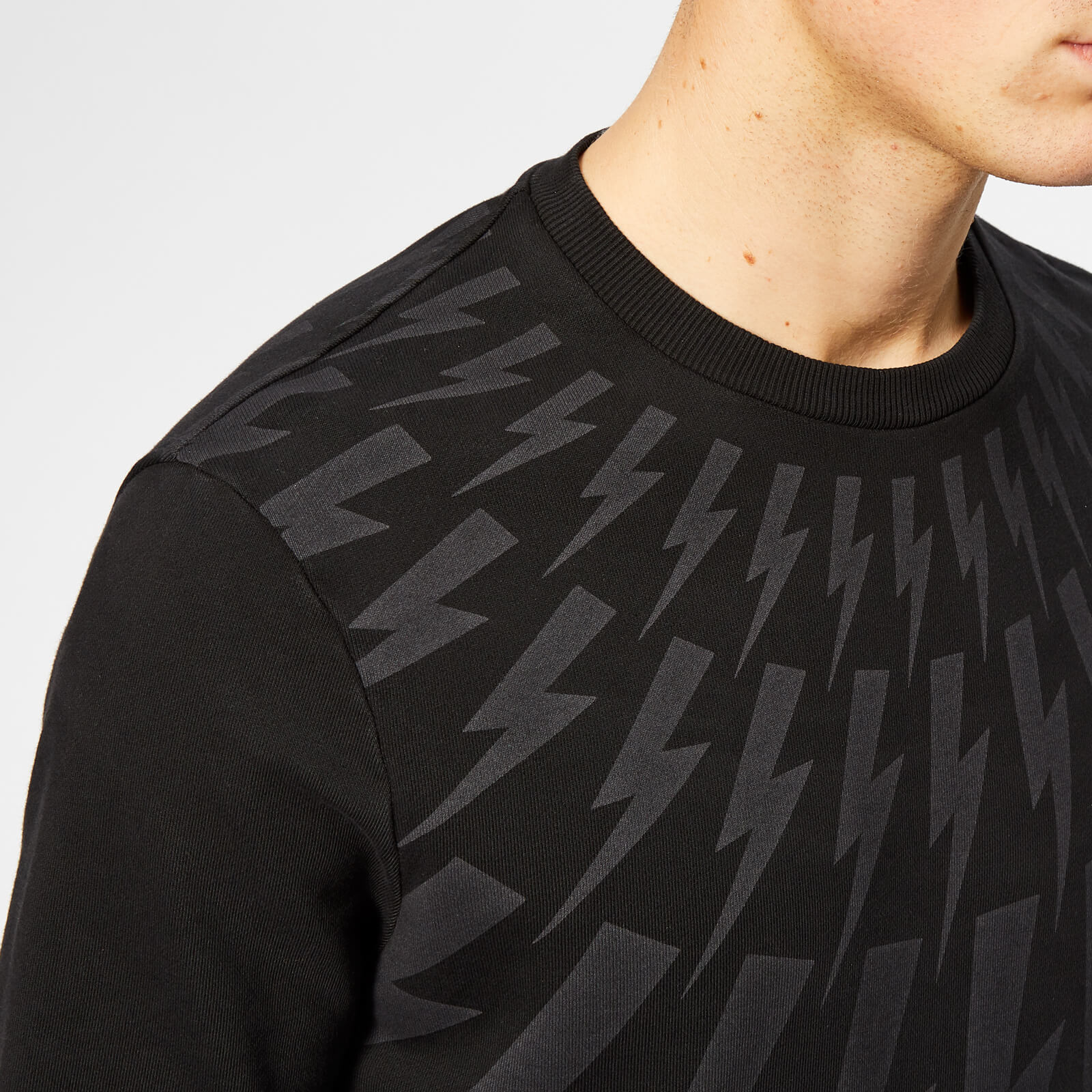 Neil Barrett Men s Lightning Bolt Sweatshirt Vintage Black Coggles