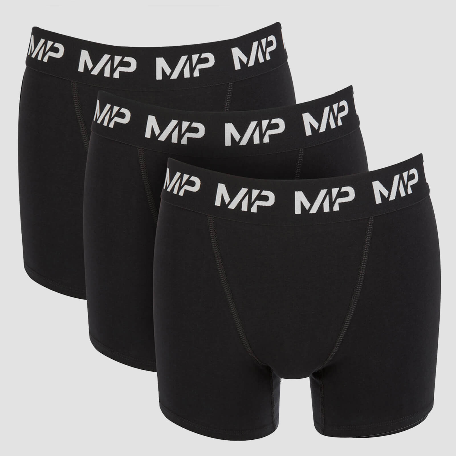 MP กางเกงในบ๊อกเซอร์ เอสเซนเชียลส์ สำหรับผู้ชาย - สีดำ (3 ตัว) - M