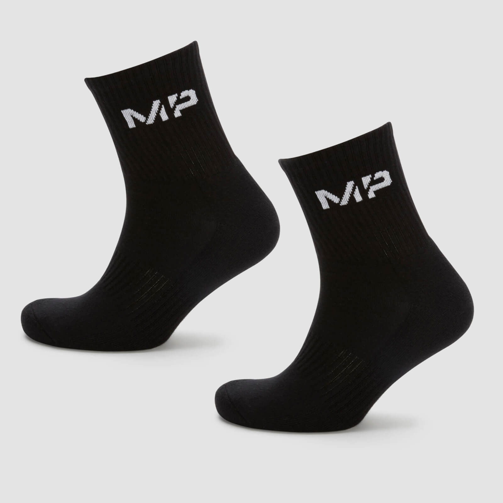 MP Men's Crew Socks - Black (2 Pack) - UK 6-8