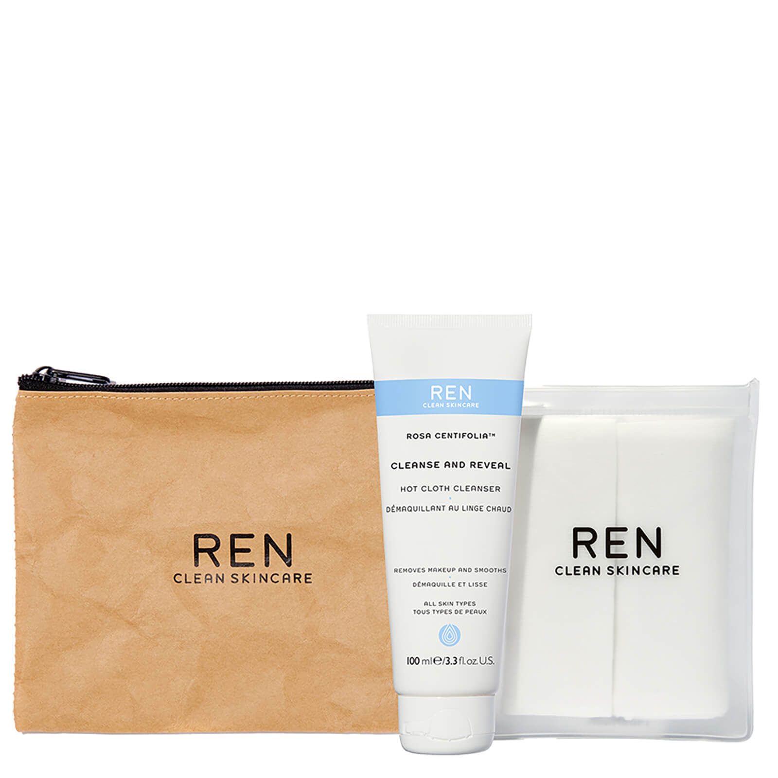 REN Cleanse and Reveal Hot Cloth Cleanser Kit