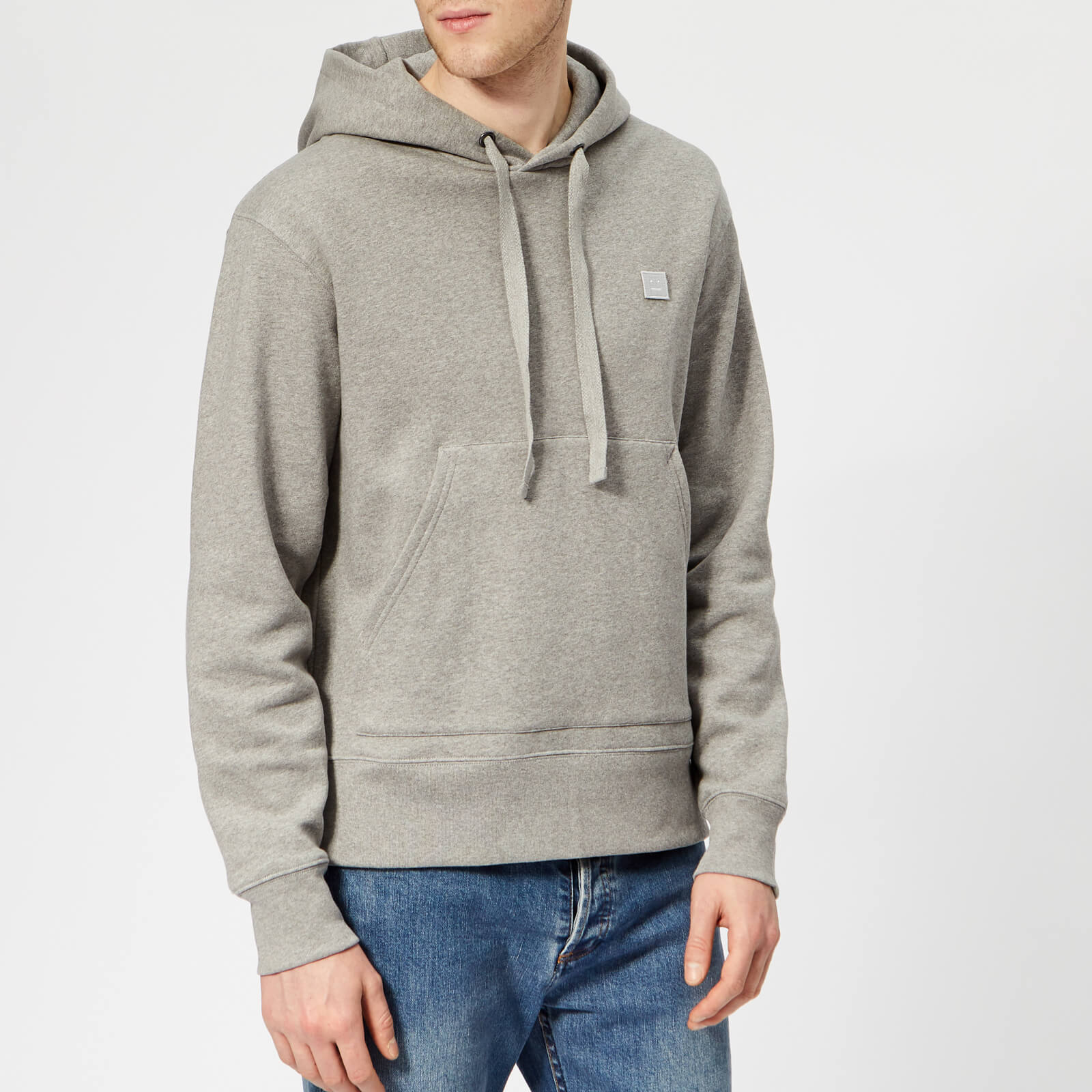 Acne Studios Men s Ferris Face Hoodie Light Grey Melange Coggles