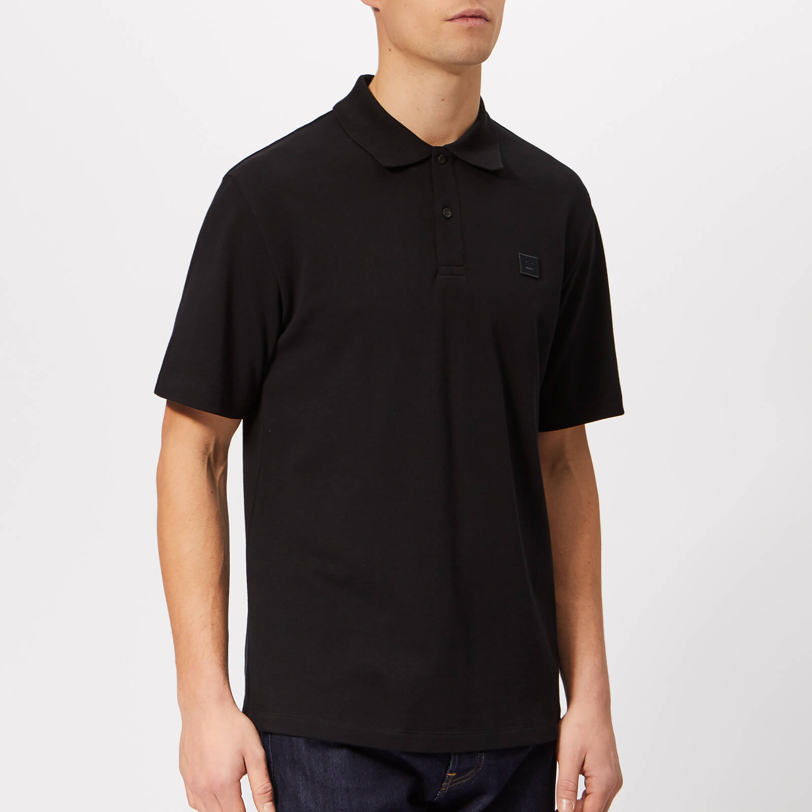 Acne Studios Men s Elton Face Polo Shirt Black Coggles