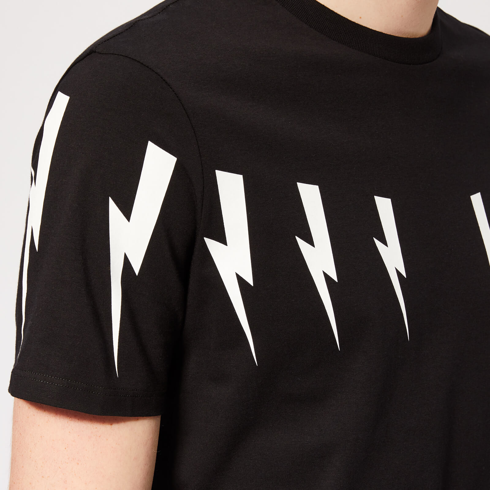 Neil Barrett Men's Bolt Wings T-Shirt - Black/White | Coggles