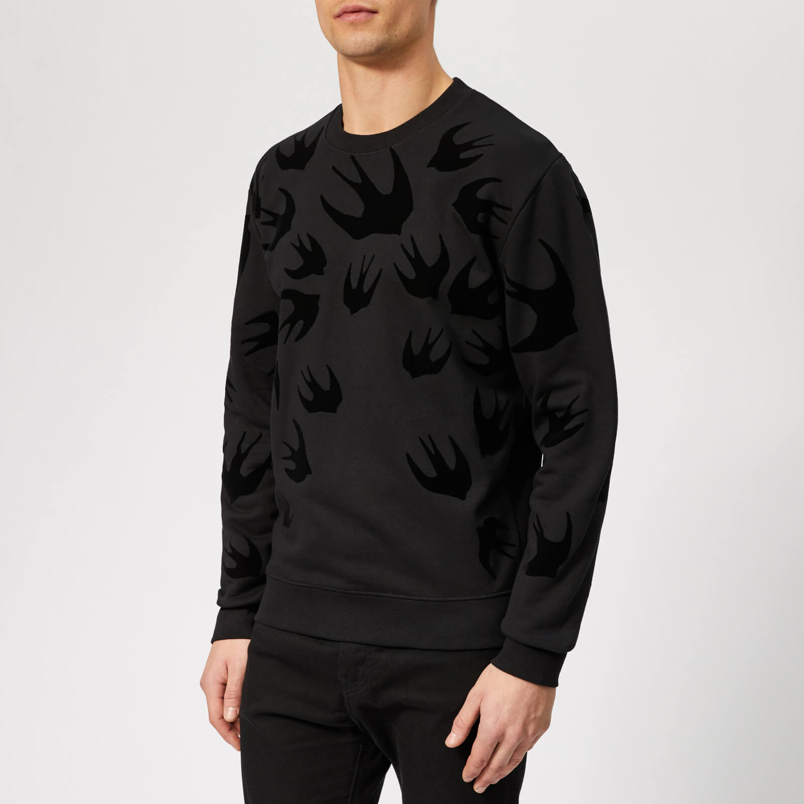 McQ Alexander McQueen Men s Swallow Swarm Sweatshirt Darkest Black Coggles