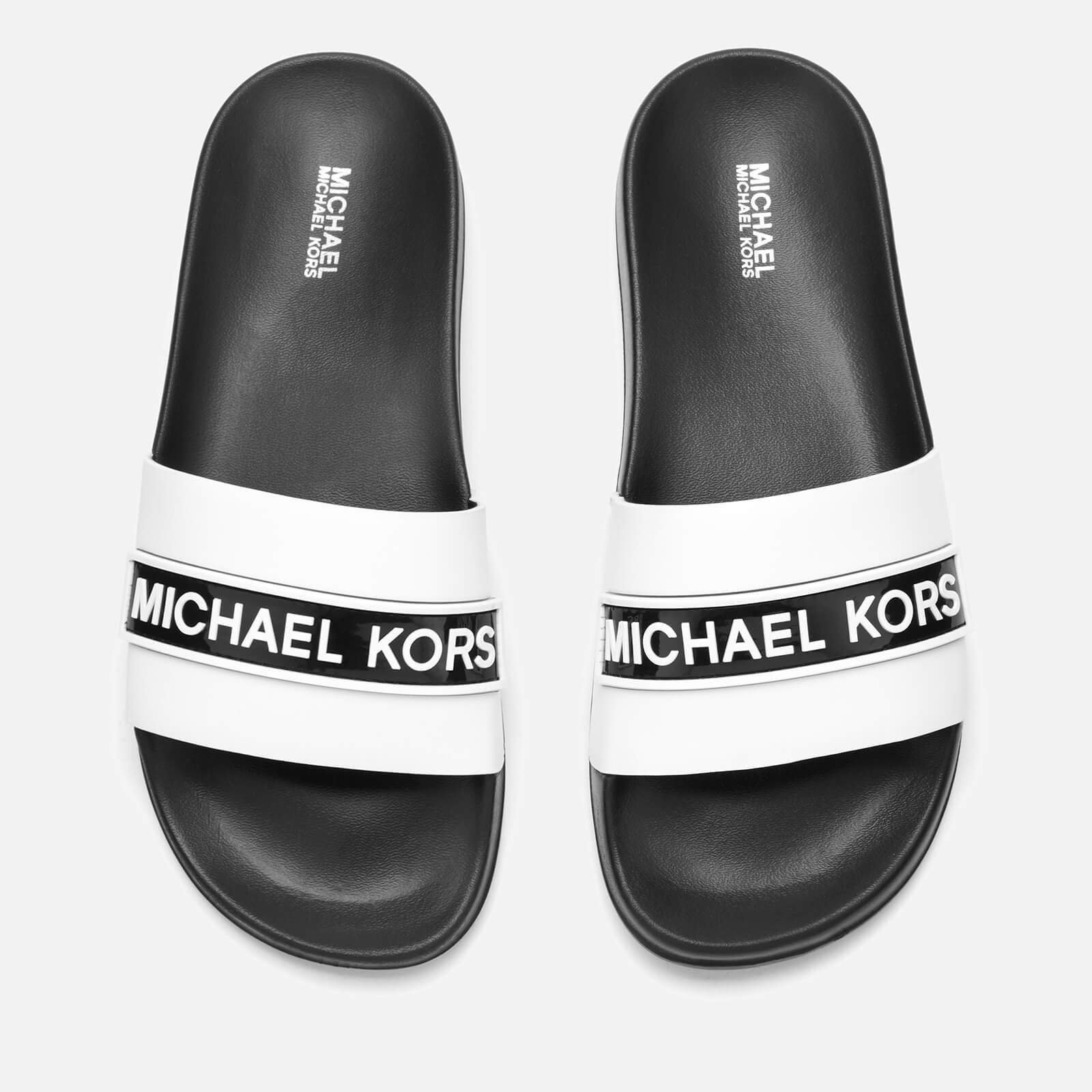 MICHAEL MICHAEL KORS Women s Demi Slide Sandals Optic White Black Allsole