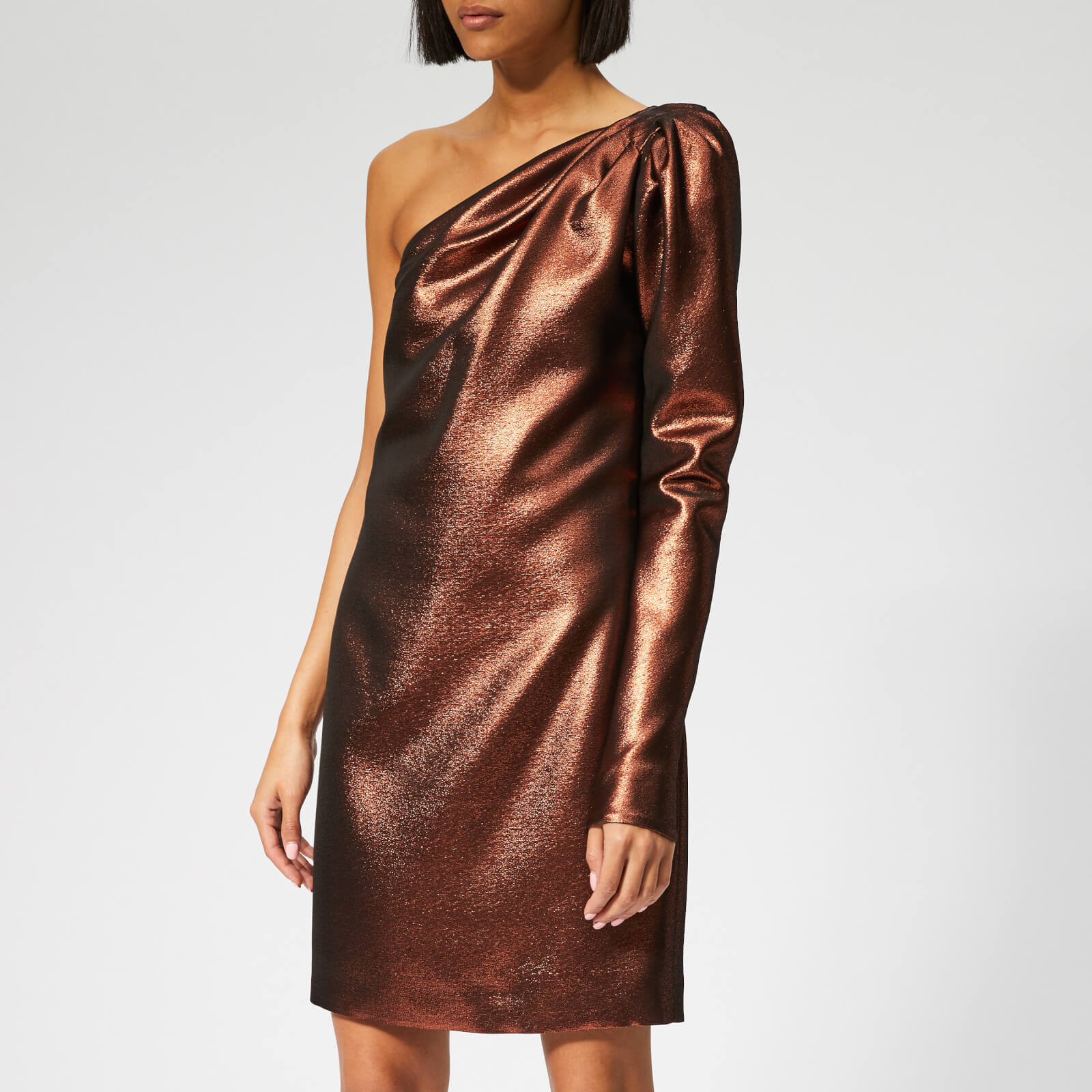 Victoria Victoria Beckham Women s One Shoulder Twist Dress Copper Coggles