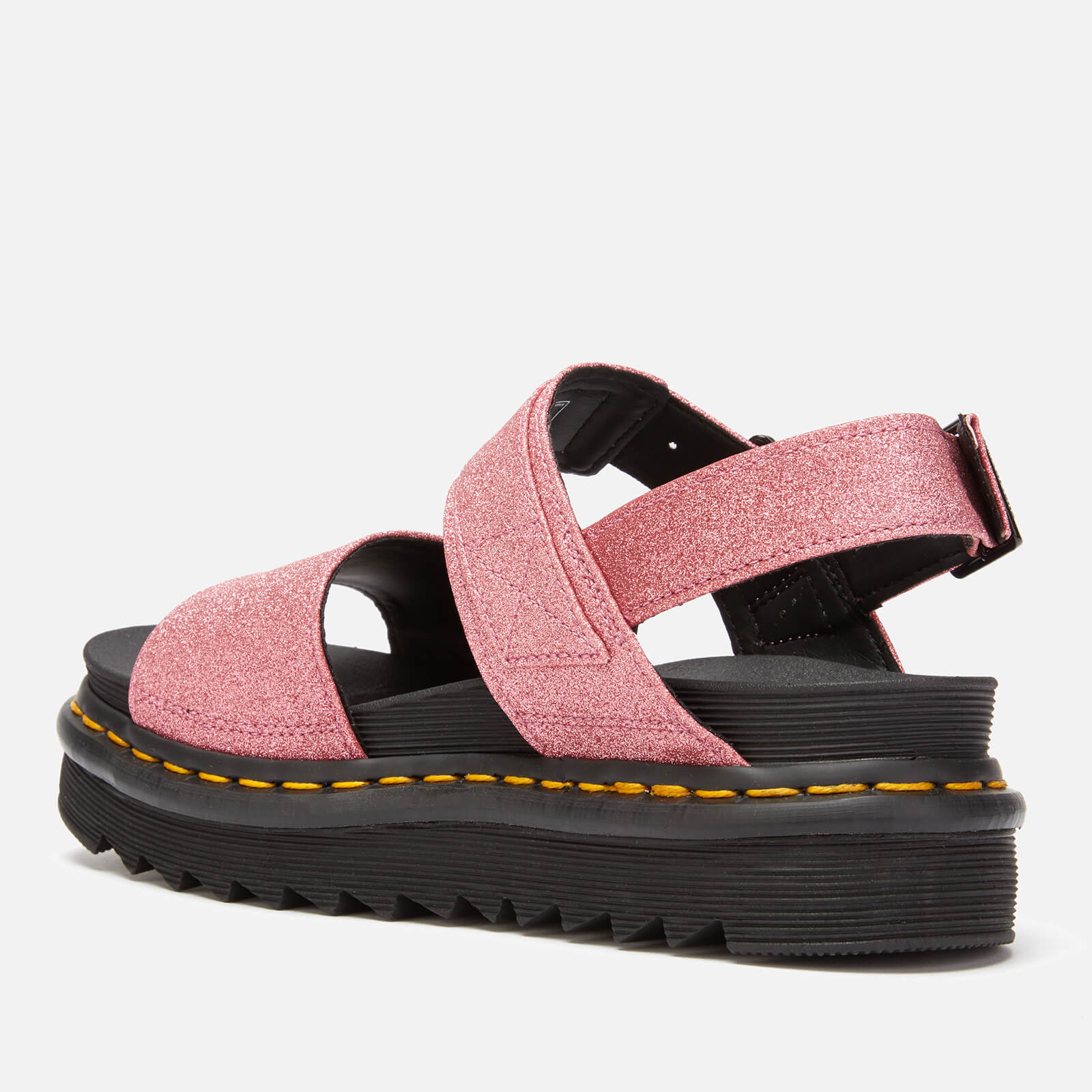 Dr. Martens Women s Voss Glitter Double Strap Sandals Pink