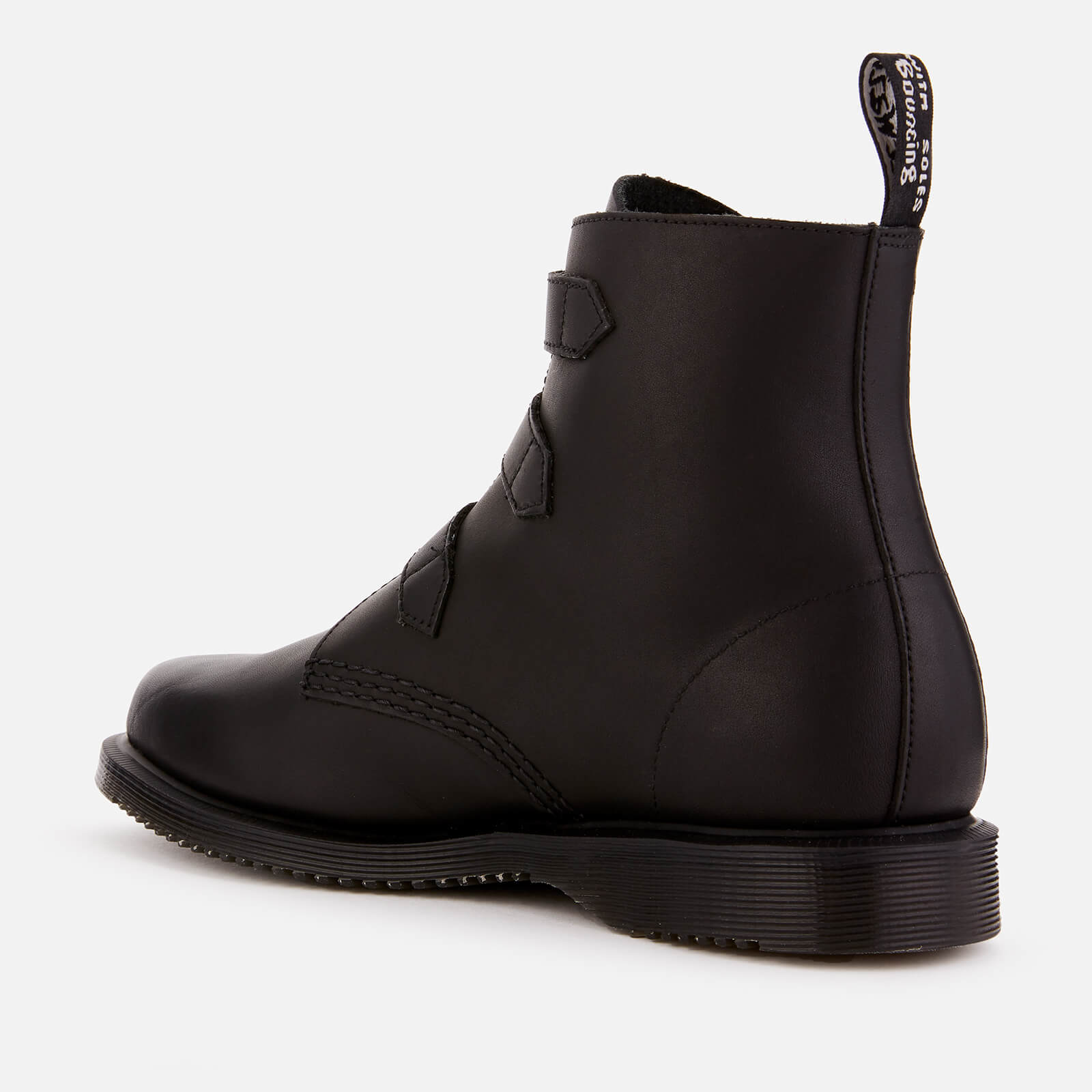 Dr. Martens Women s Maudie Leather Flat Ankle Boots Black Allsole