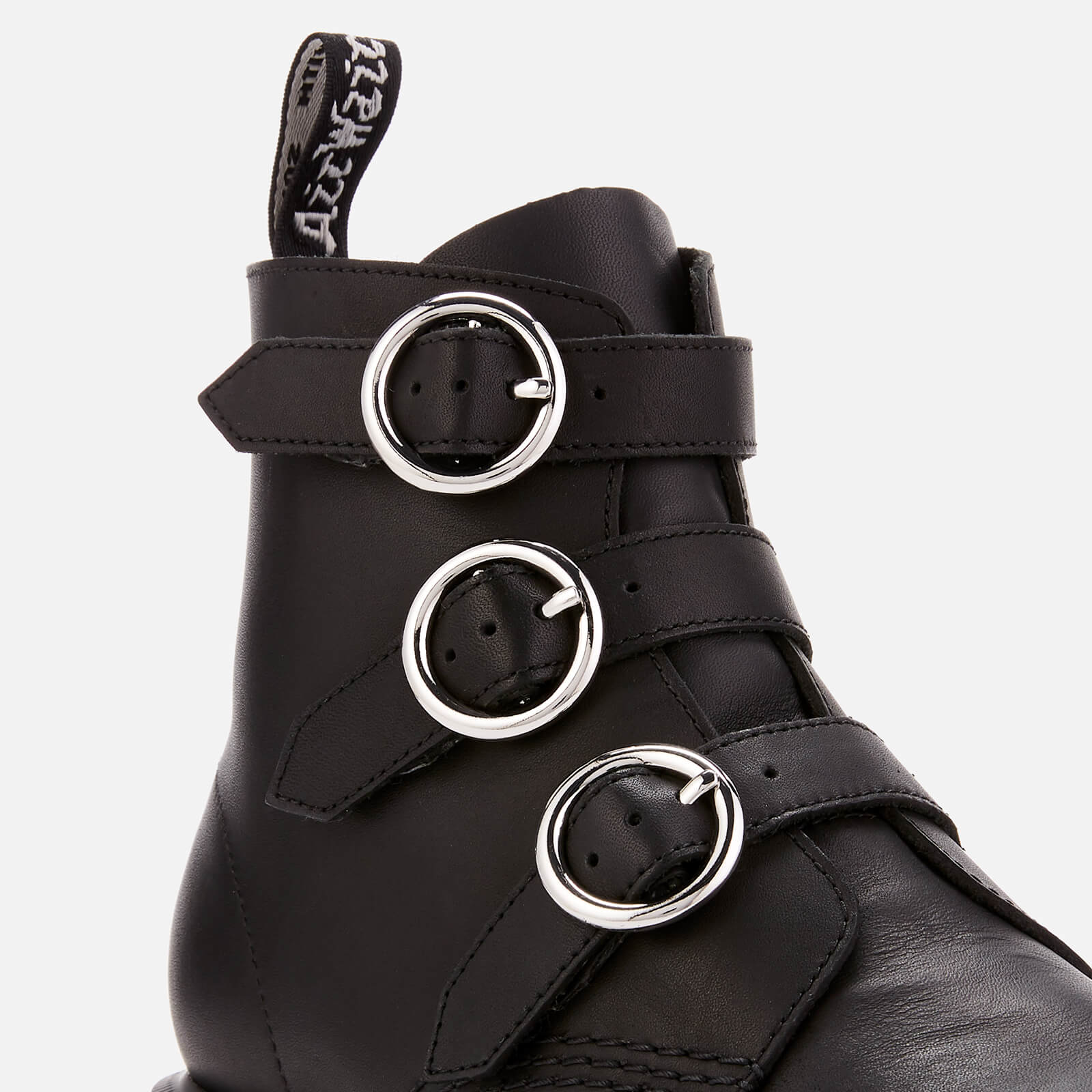 Dr. Martens Women s Maudie Leather Flat Ankle Boots Black Allsole