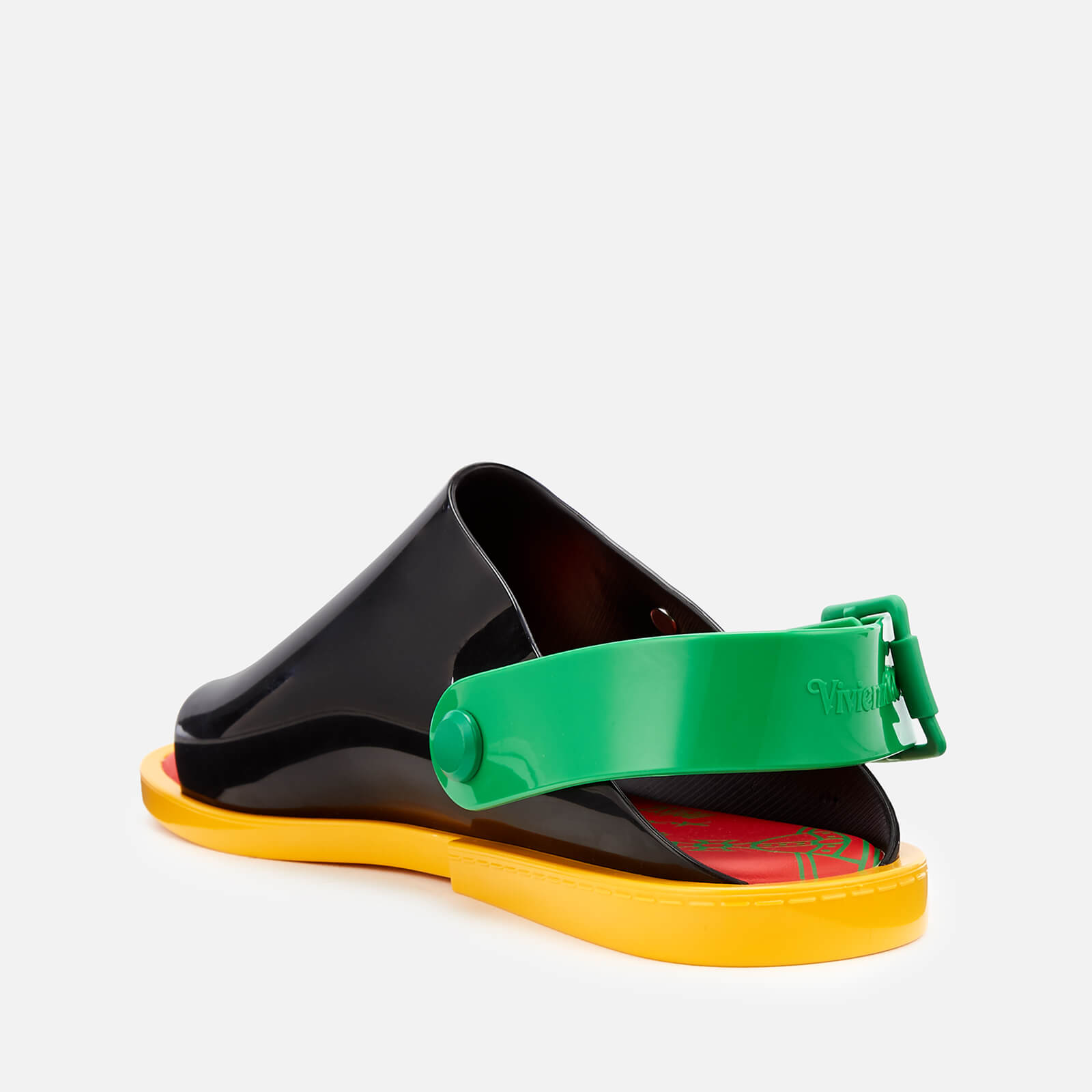 Vivienne Westwood for Melissa Women s Twist Flat Sandals Black Contrast Allsole