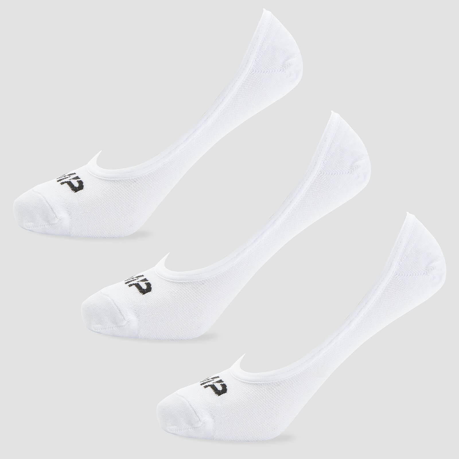 MP Men's Essentials Invisible Socks - White (3 Pack) - UK 6-8