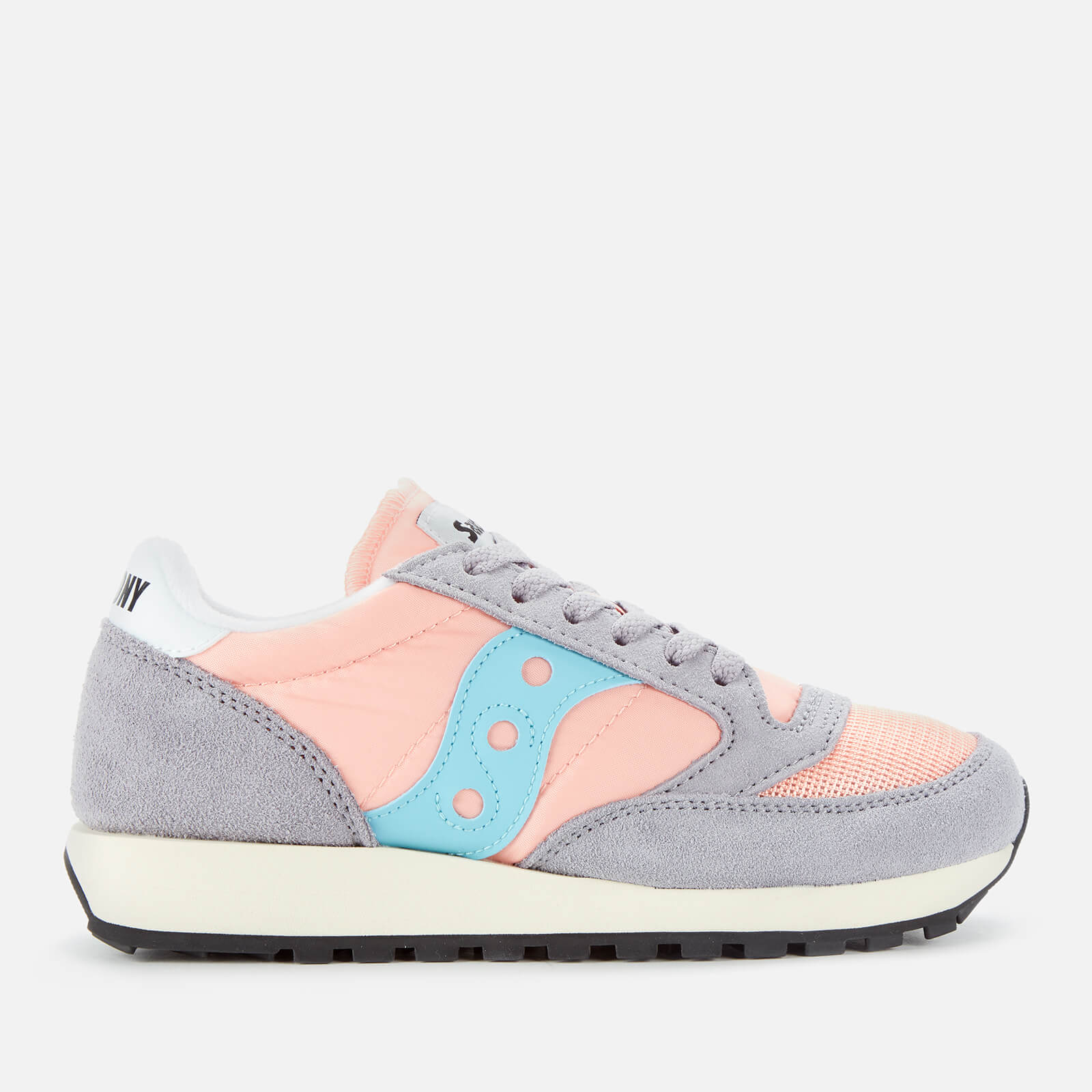 Saucony Women s Jazz Original Vintage Trainers Peach Grey Blue UK 3 Coggles