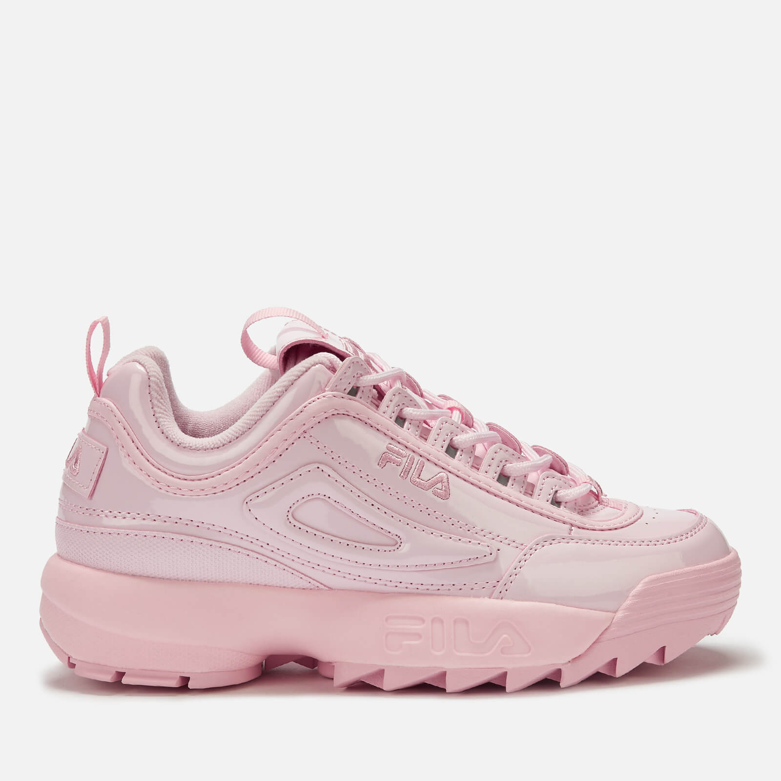 FILA Women s Disruptor 2 Premium Patent Trainers Chalk Pink Allsole