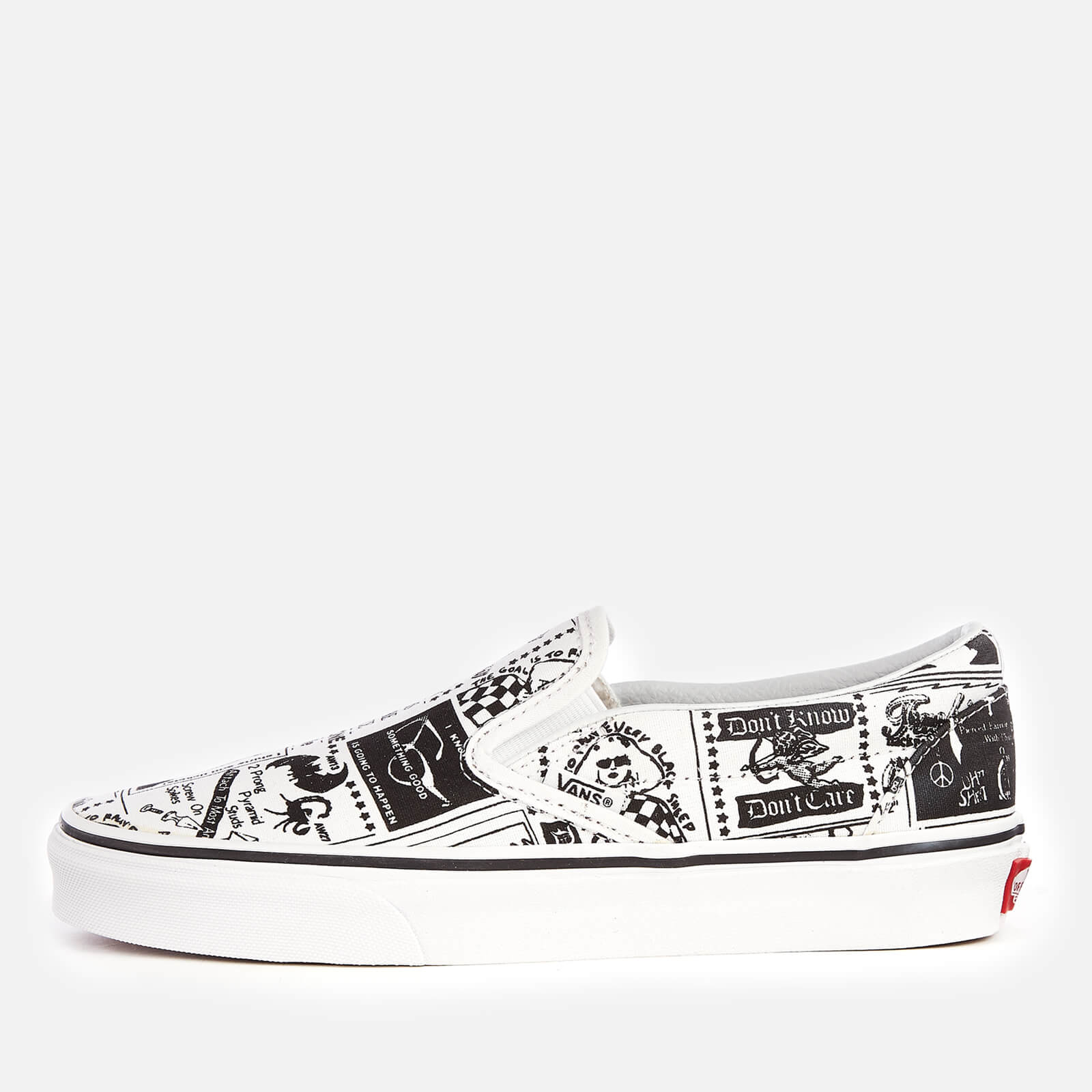 Vans X Ashley Williams Women s Classic Slip On Trainers Newspaper True White Coggles