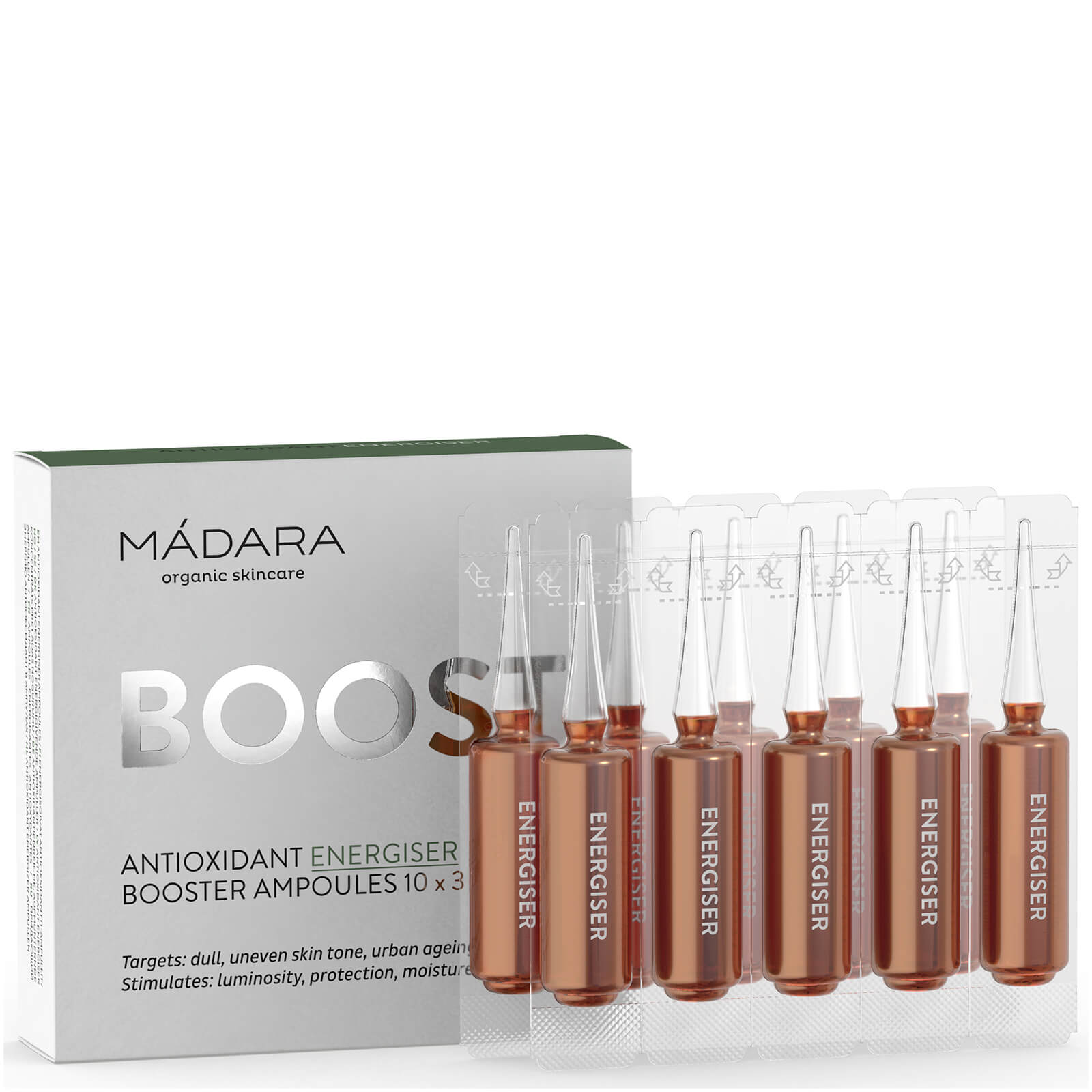 MÁDARA Boost Antioxidant Energiser Booster Ampoules (3ml x 10)