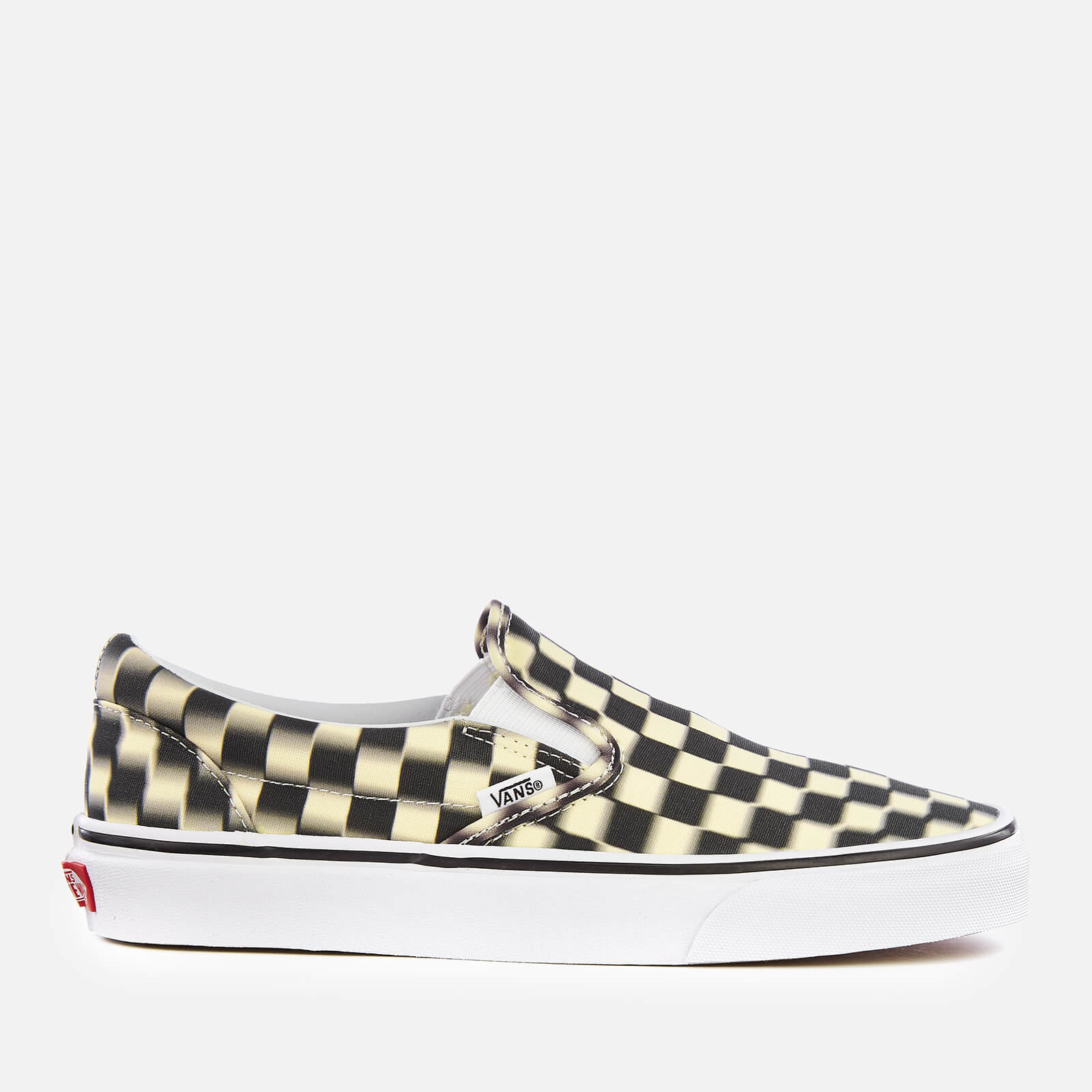 Vans Blur Check Classic Slip On Trainers Black Classic White