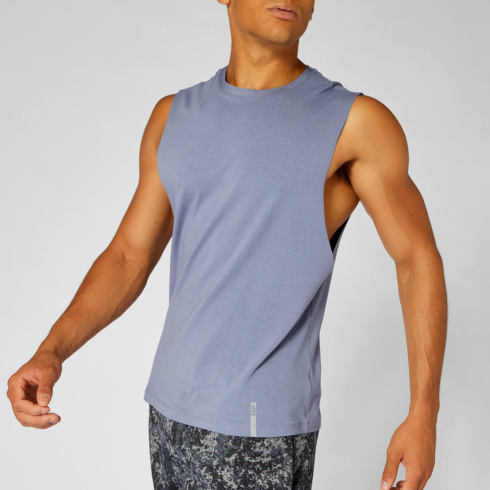 Tshirt sans manche classique Luxe — Bleu foncé - XS