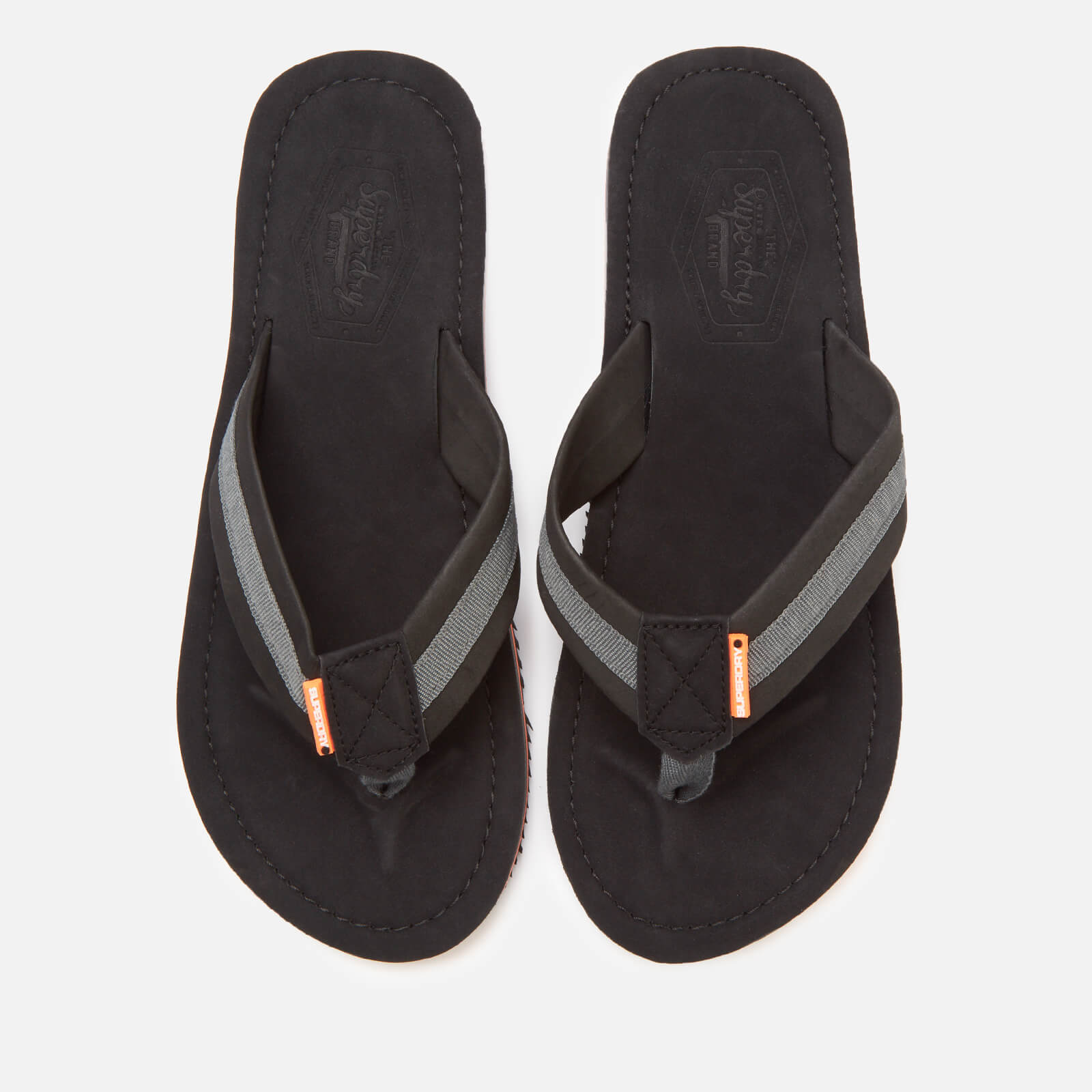 Superdry Men s Cove 2.0 Flip Flops Black Charcoal Allsole
