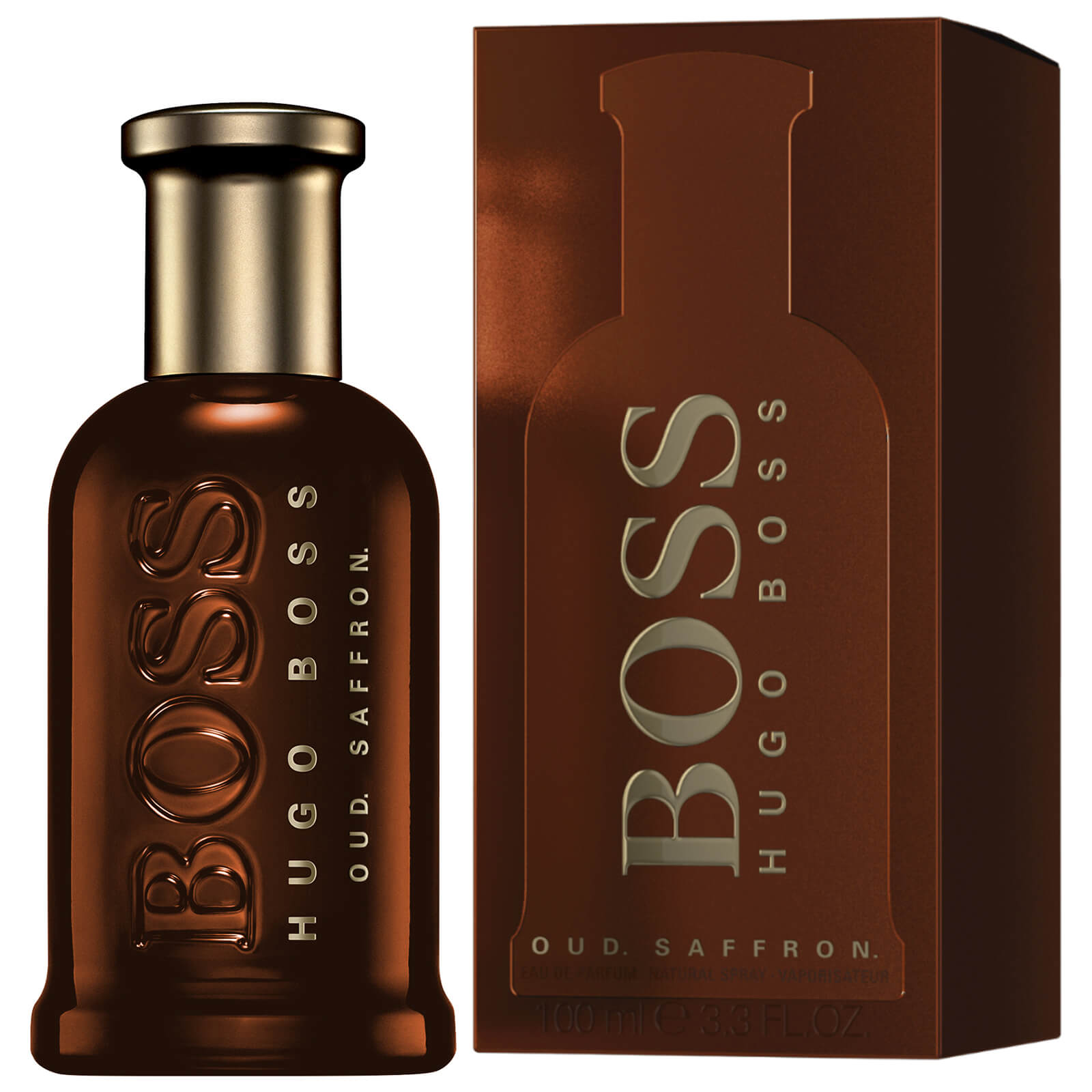 香水(男性用) Boss Oud Saffron 100ml Eau de Toilette BOSS Bottled OUD Saffron edición limitada de HUGO