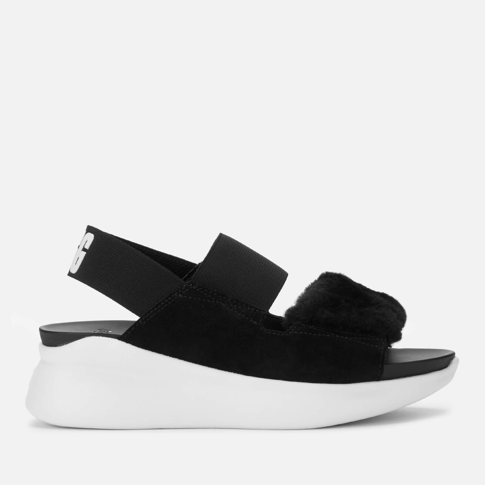 UGG Women s Silverlake Double Strap Sandals Black White Allsole