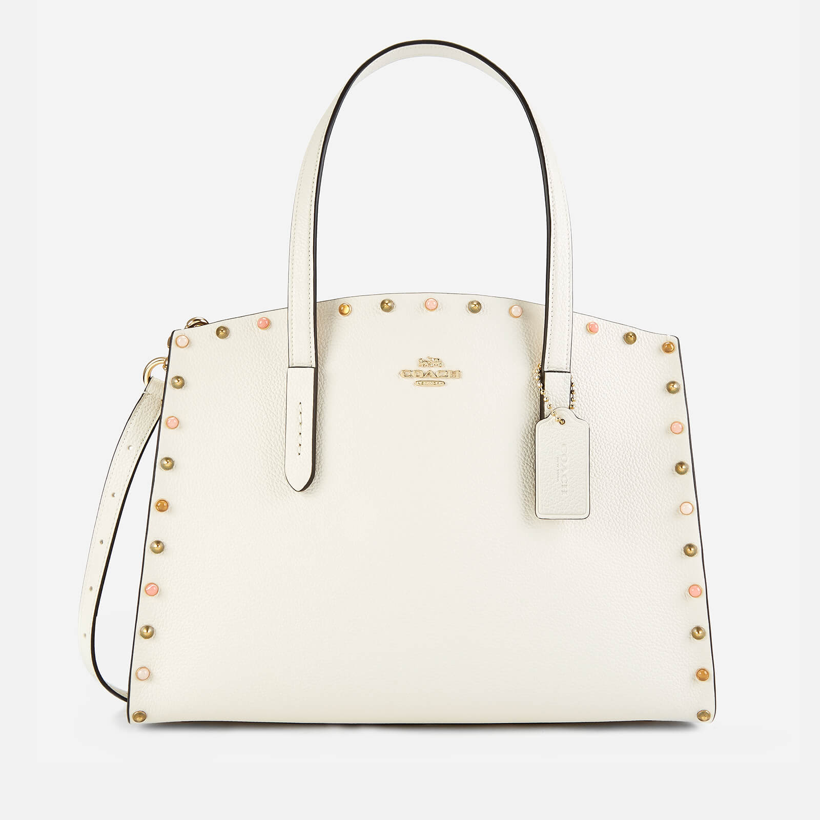 Coach Women s Resin Border Rivets Charlie Carryall Chalk Coggles