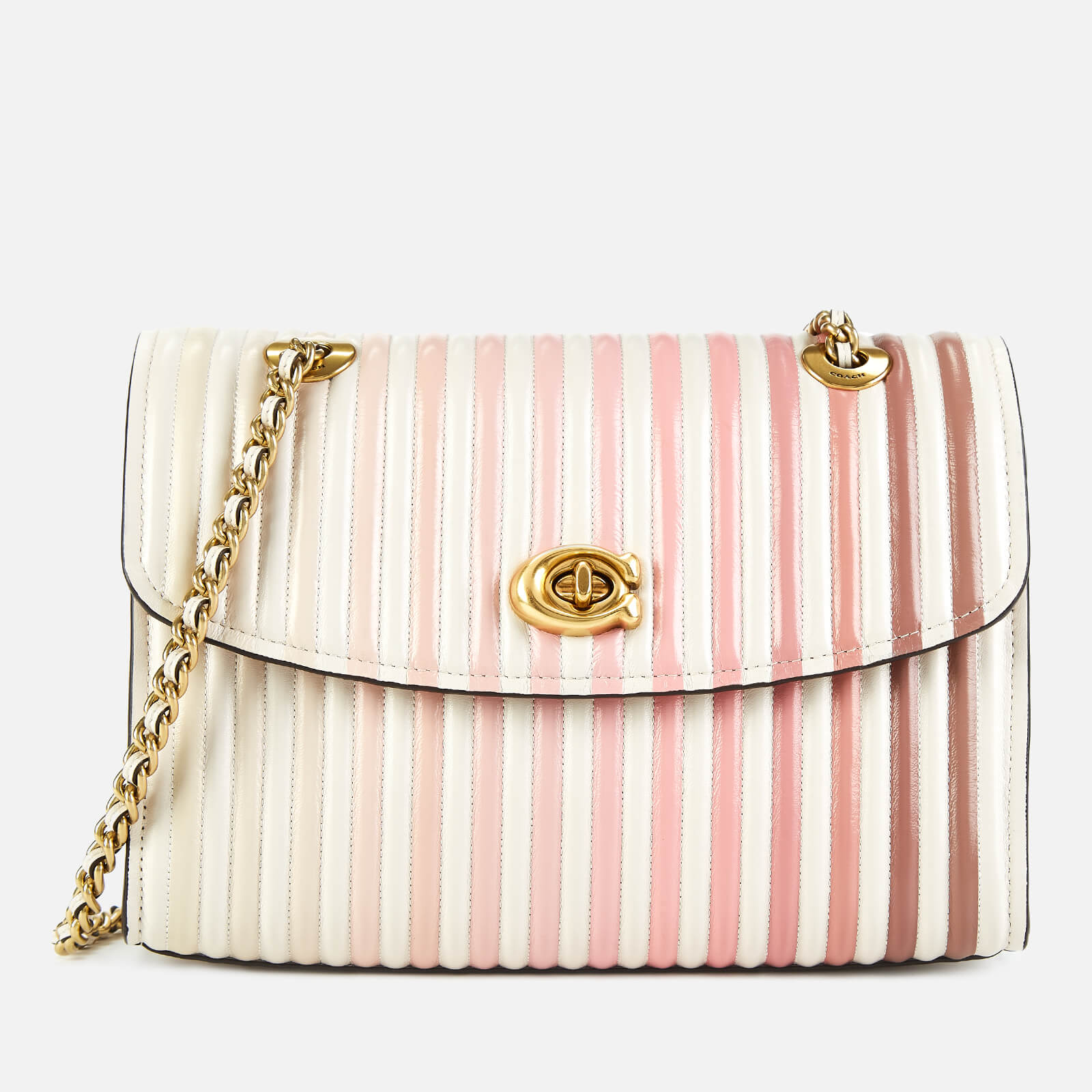 Coach Women s Ombre Quilting Parker Shoulder Bag Chalk Multi Coggles