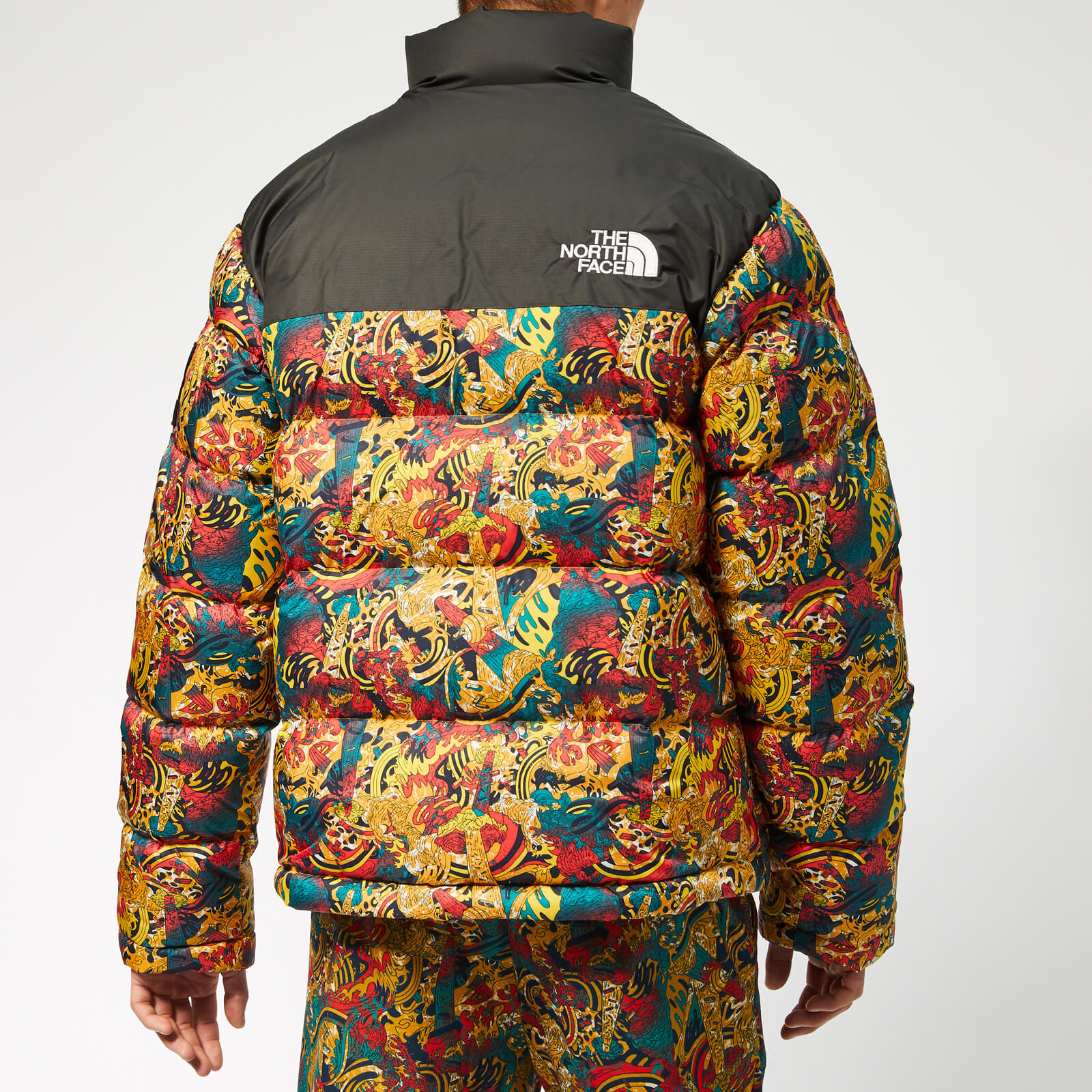 The north face black label 1992 nuptse jacket leopard yellow genesis discount