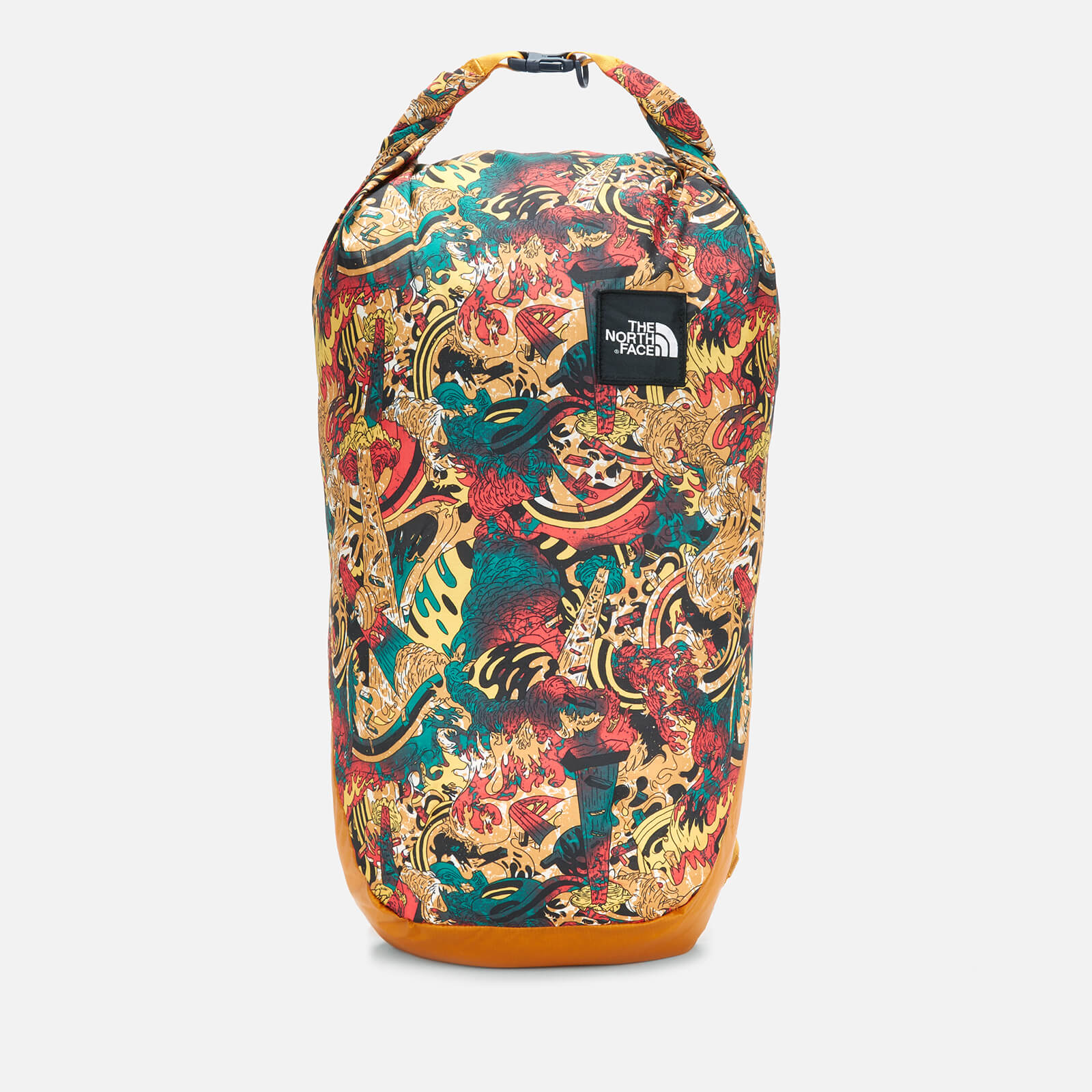 The North Face Flyweight Roll Top Backpack Leopard Yellow Genesis Print Coggles