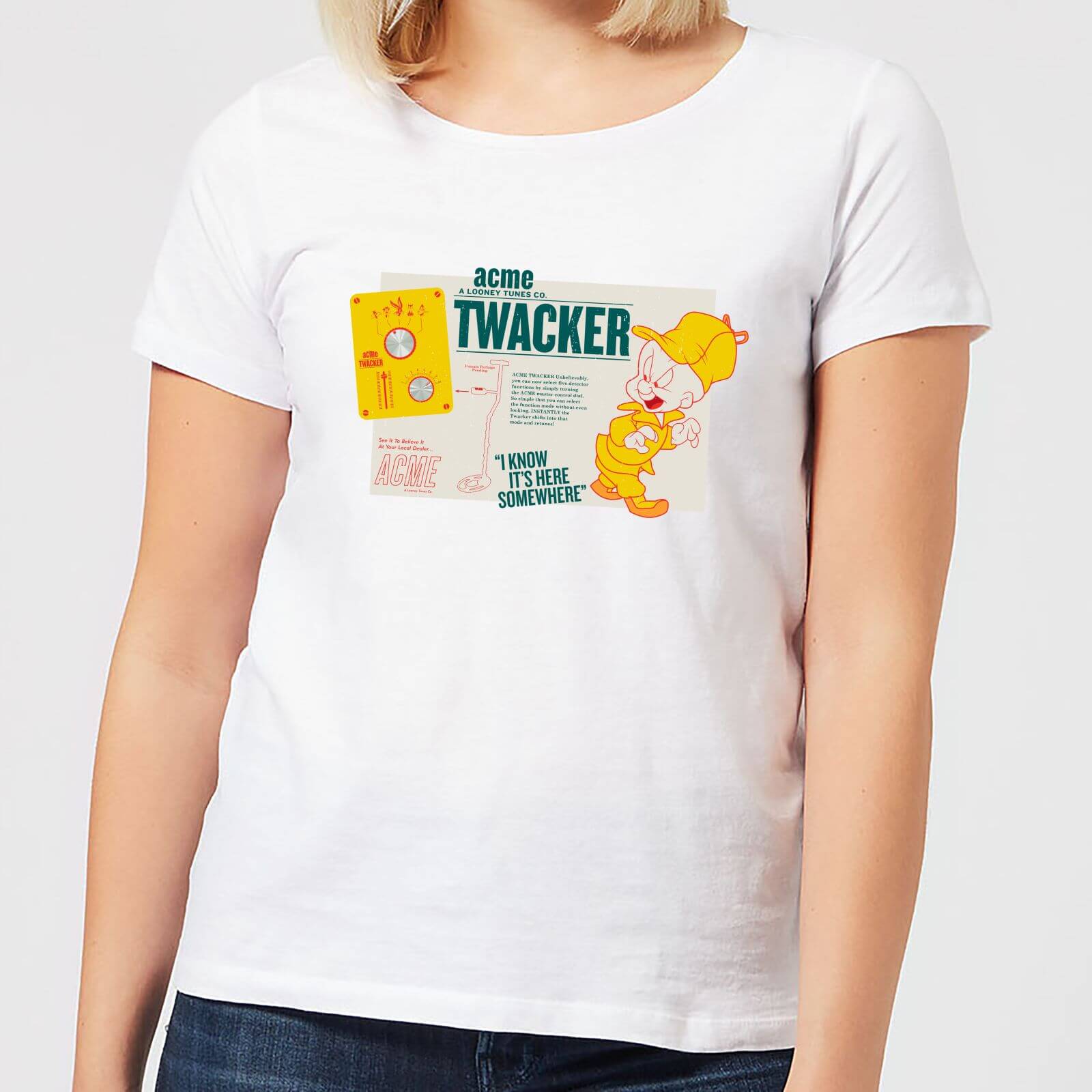 Twacker 32 Looney Tunes ACME Twacker Women's T-Shirt - White - S | Zavvi UK
